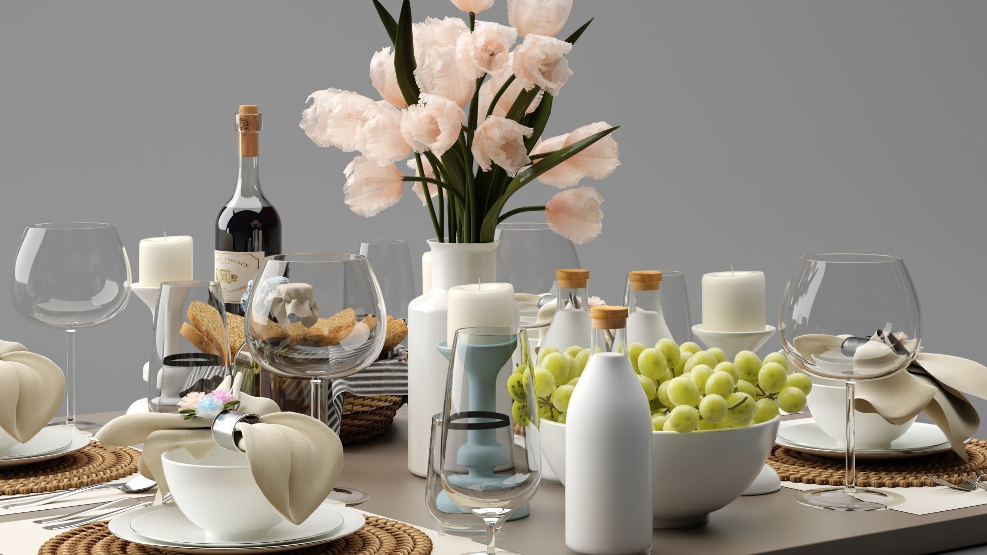 Breakfast Set 3D model_7