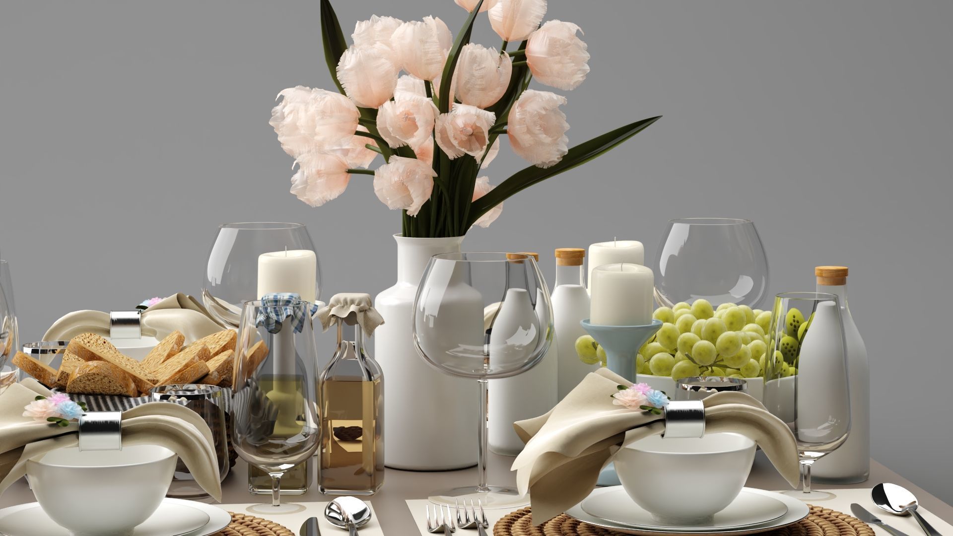 Breakfast Set 3D model_6