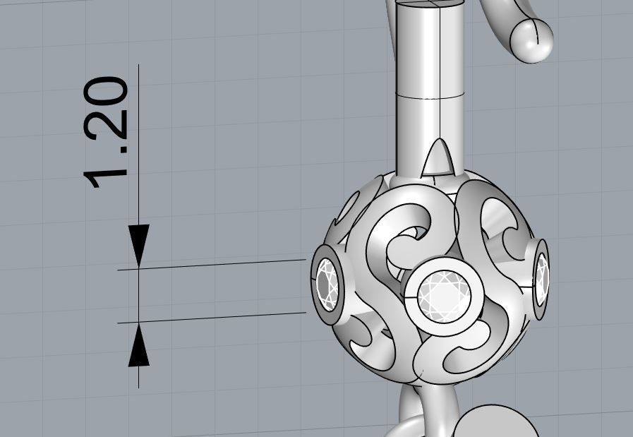 Conical Christmas Earrings 3D print model_12