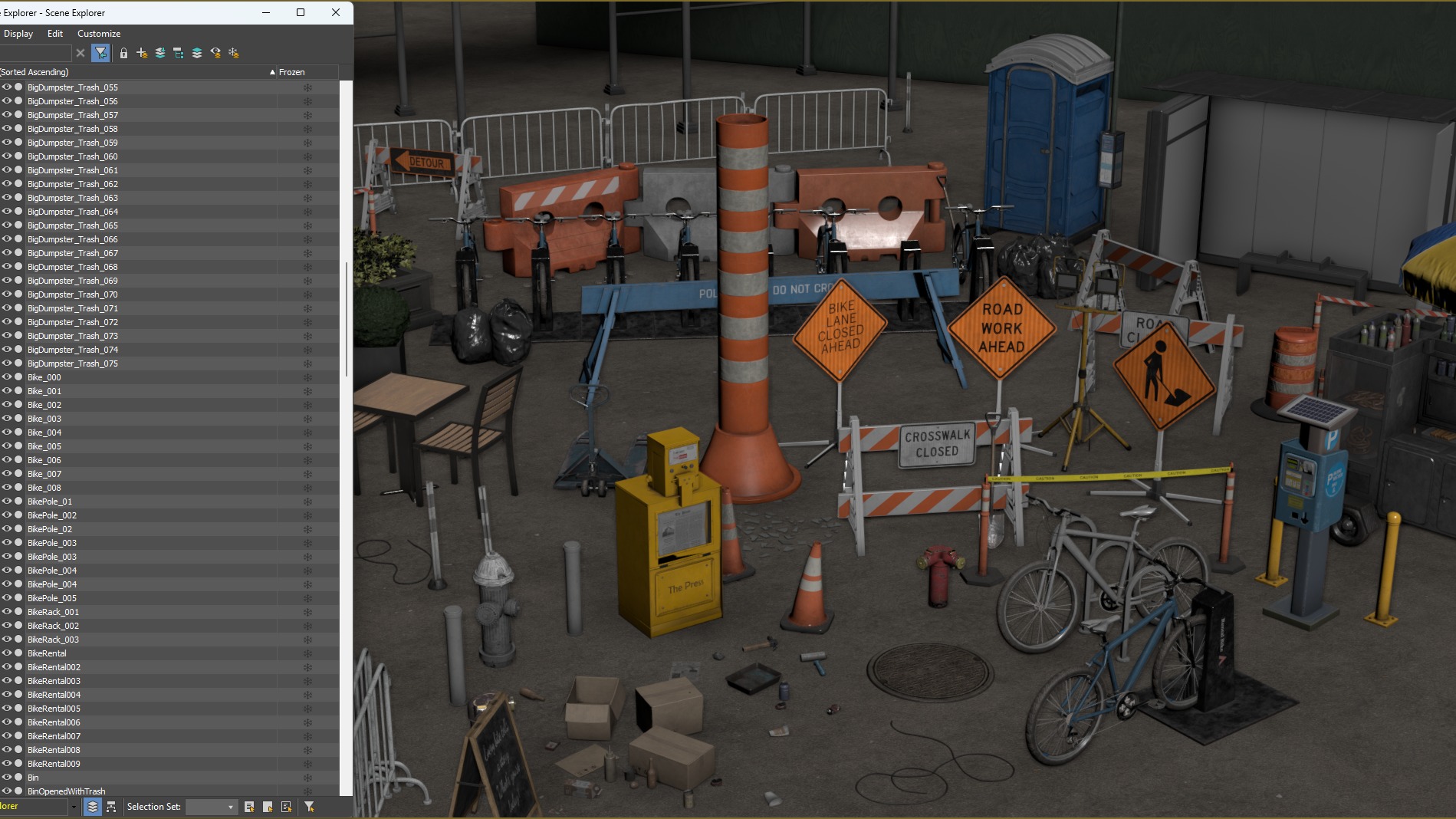 City Core - Street Props - New York 3D model_15