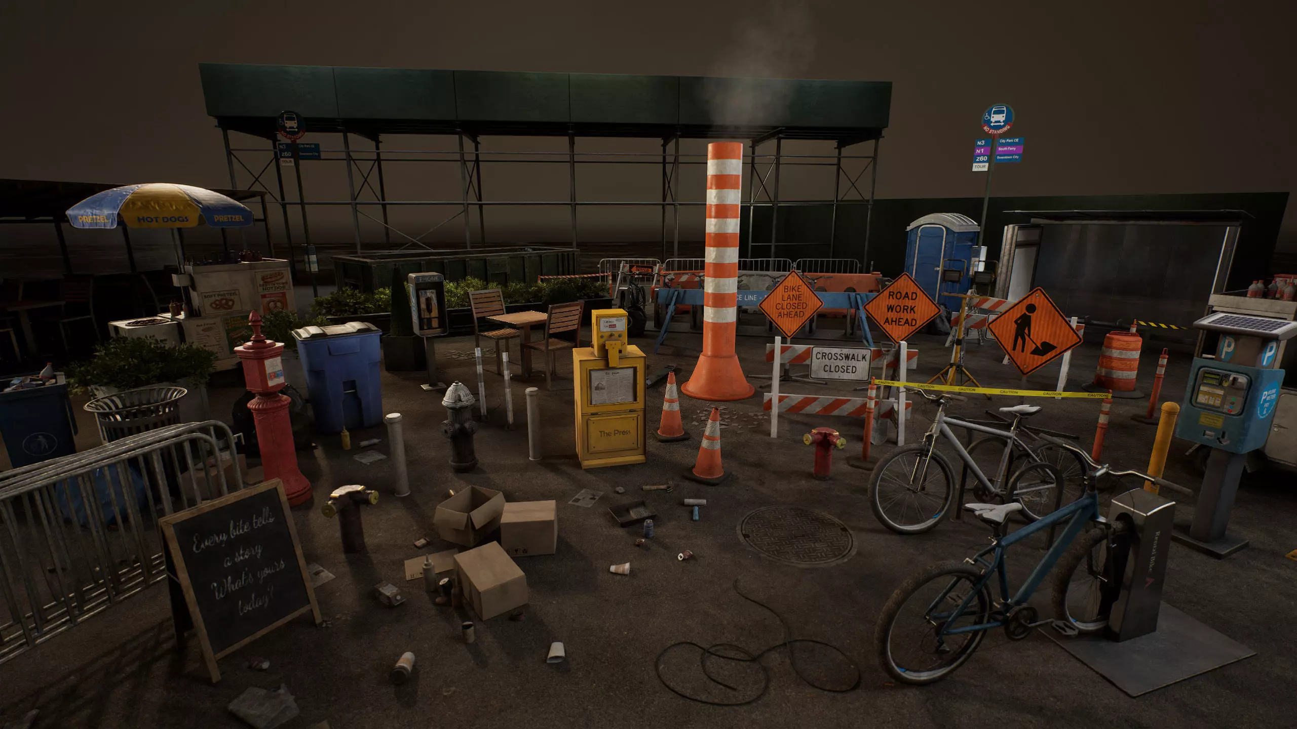 City Core - Street Props - New York 3D model_0