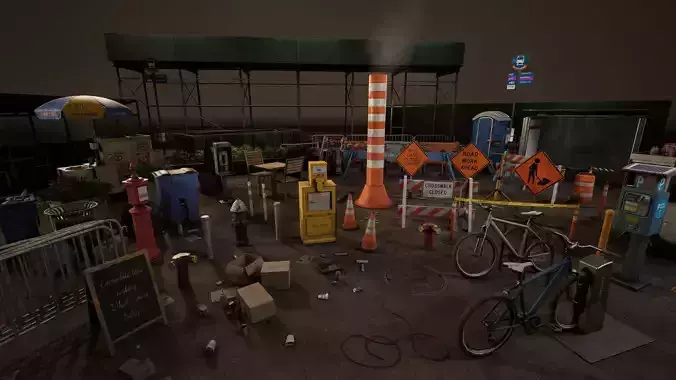 City Core - Street Props - New York 3D model