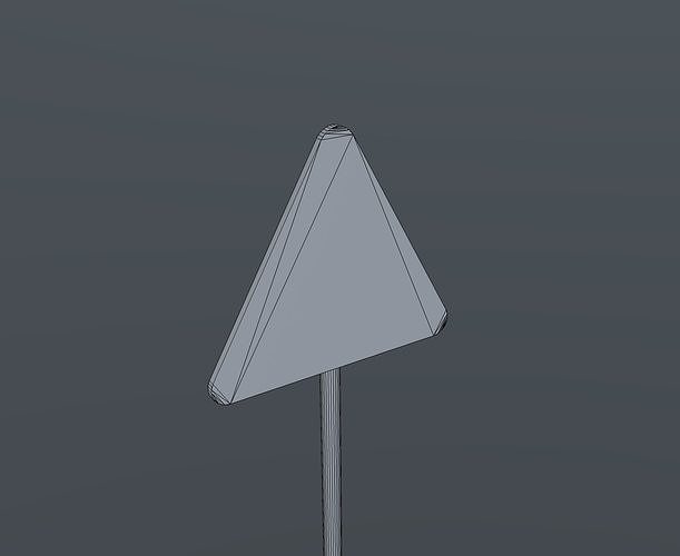 game-ready warning signs Low-poly 3D model 5