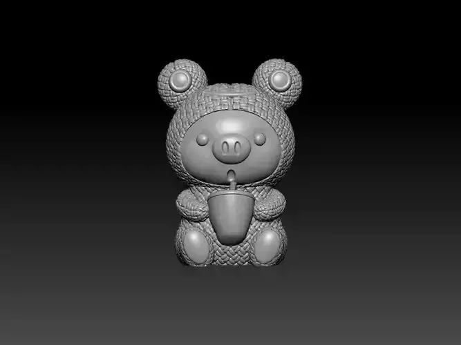 Piggy Plush Toy Animal Frog 3d print