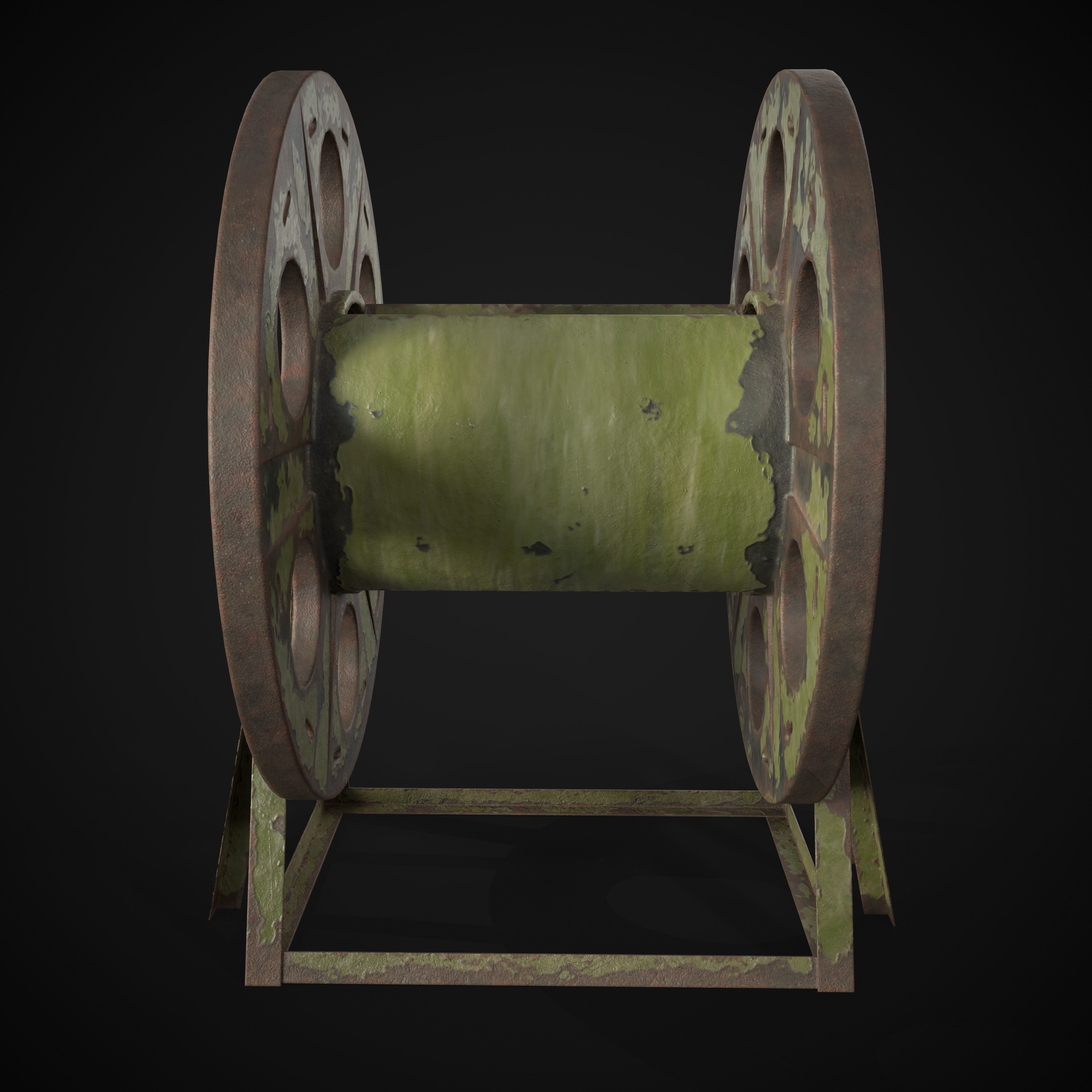 Cable Reel Low-poly 3D model_14