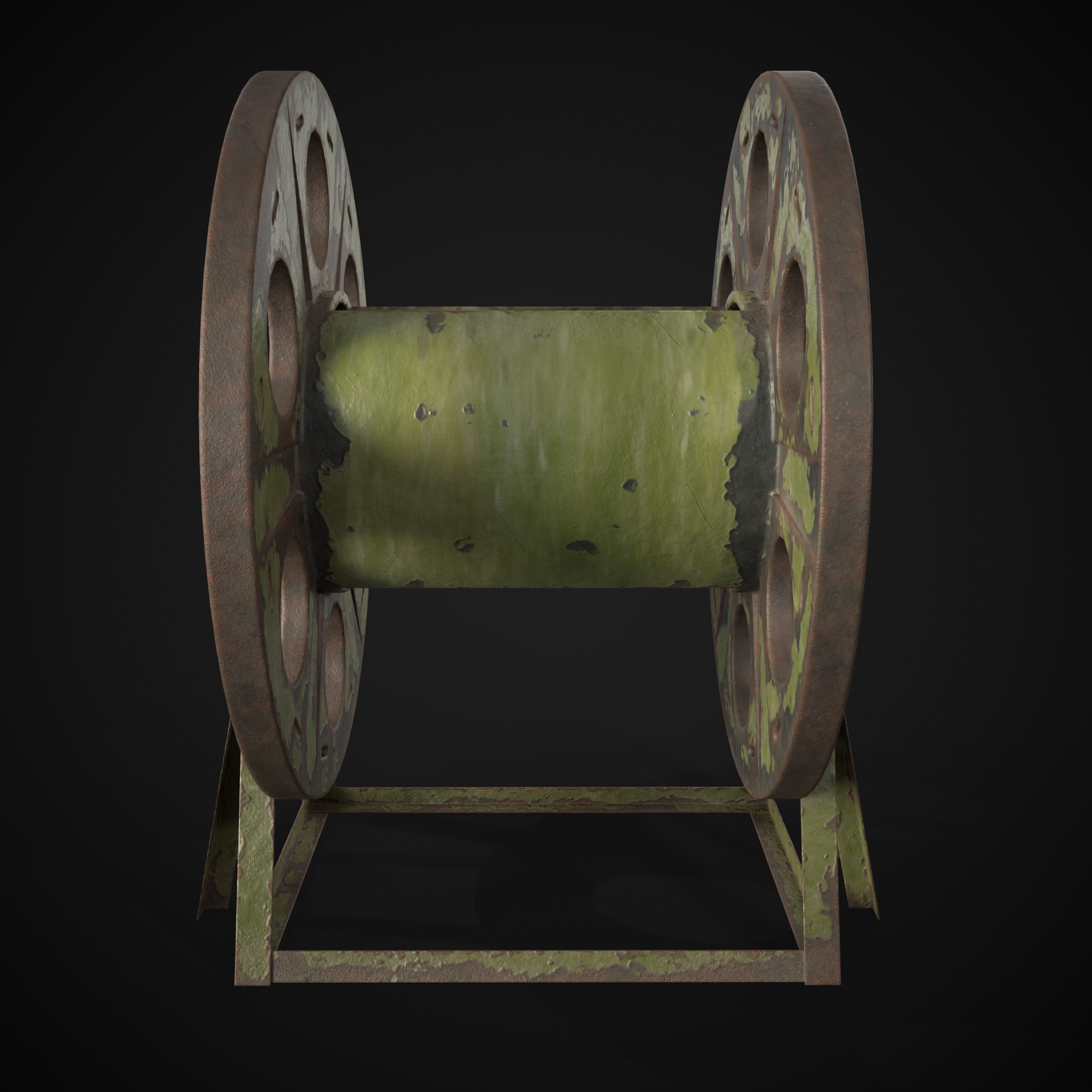 Cable Reel Low-poly 3D model_8