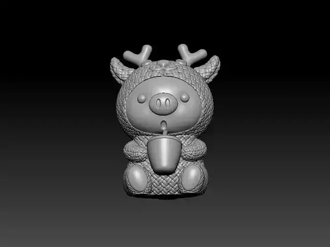 Piggy Plush Toy Animal Deer