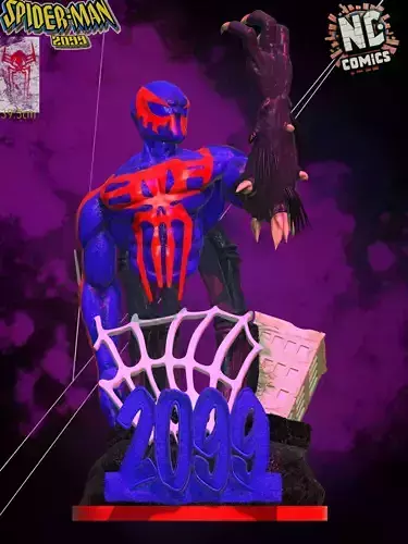 2099 Spiderman Transformation Bust NcComics