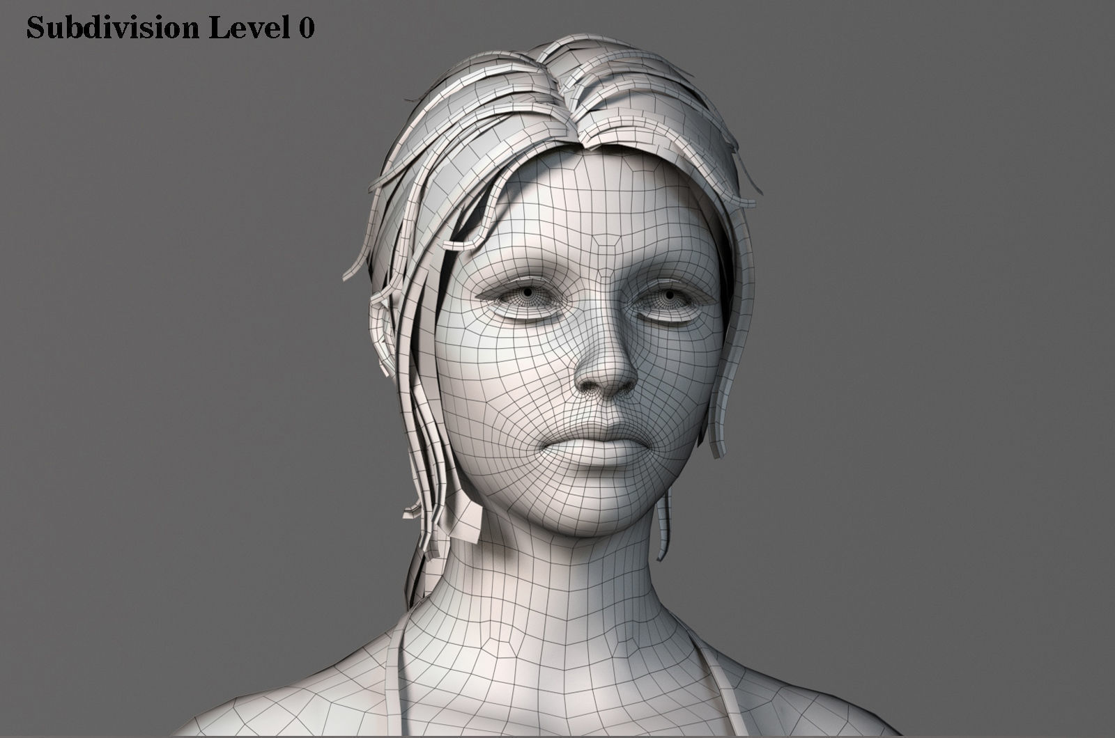 Female Base Model Rig Low-poly 3D model_24