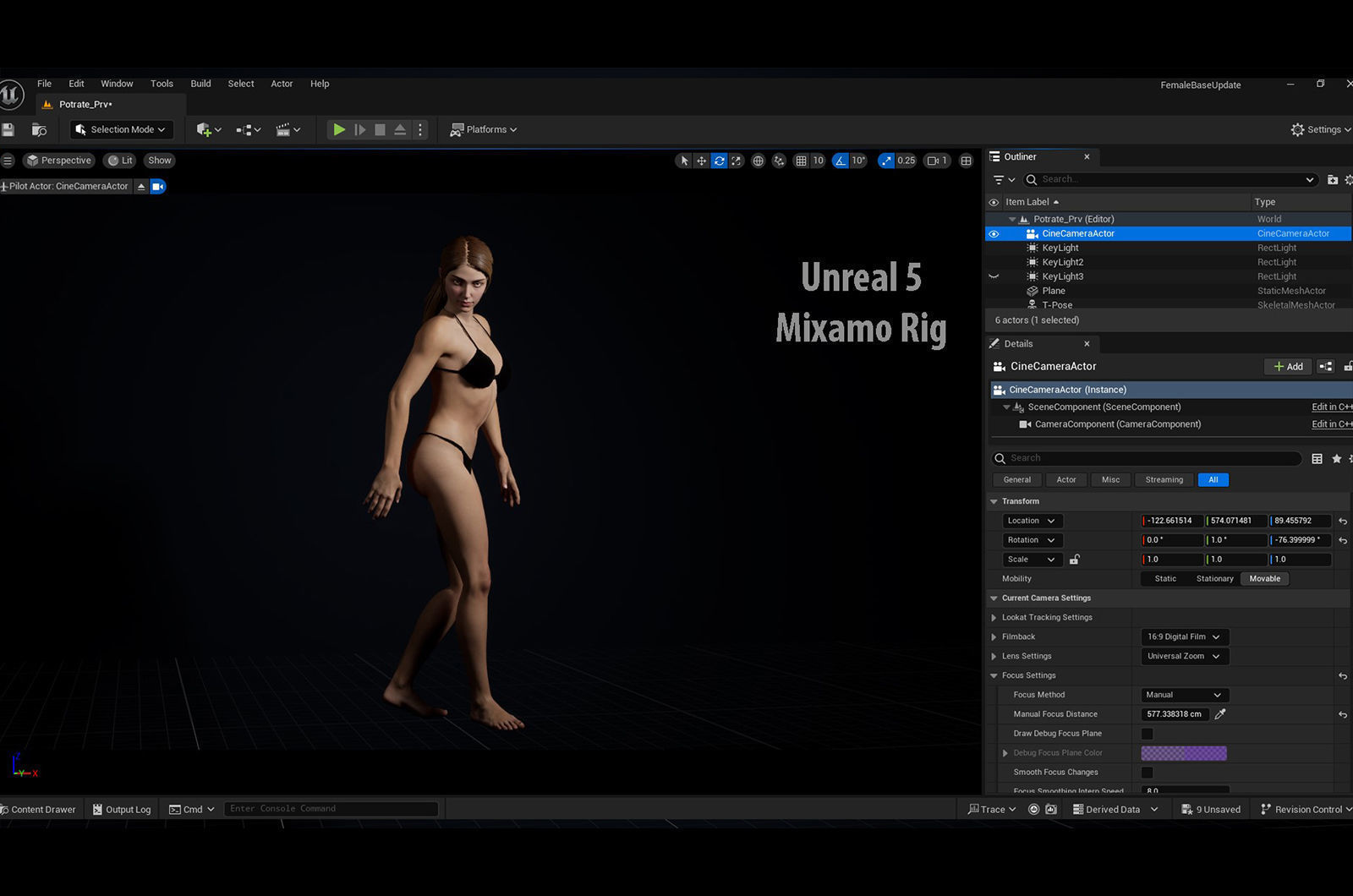 Female Base Model Rig Low-poly 3D model_16