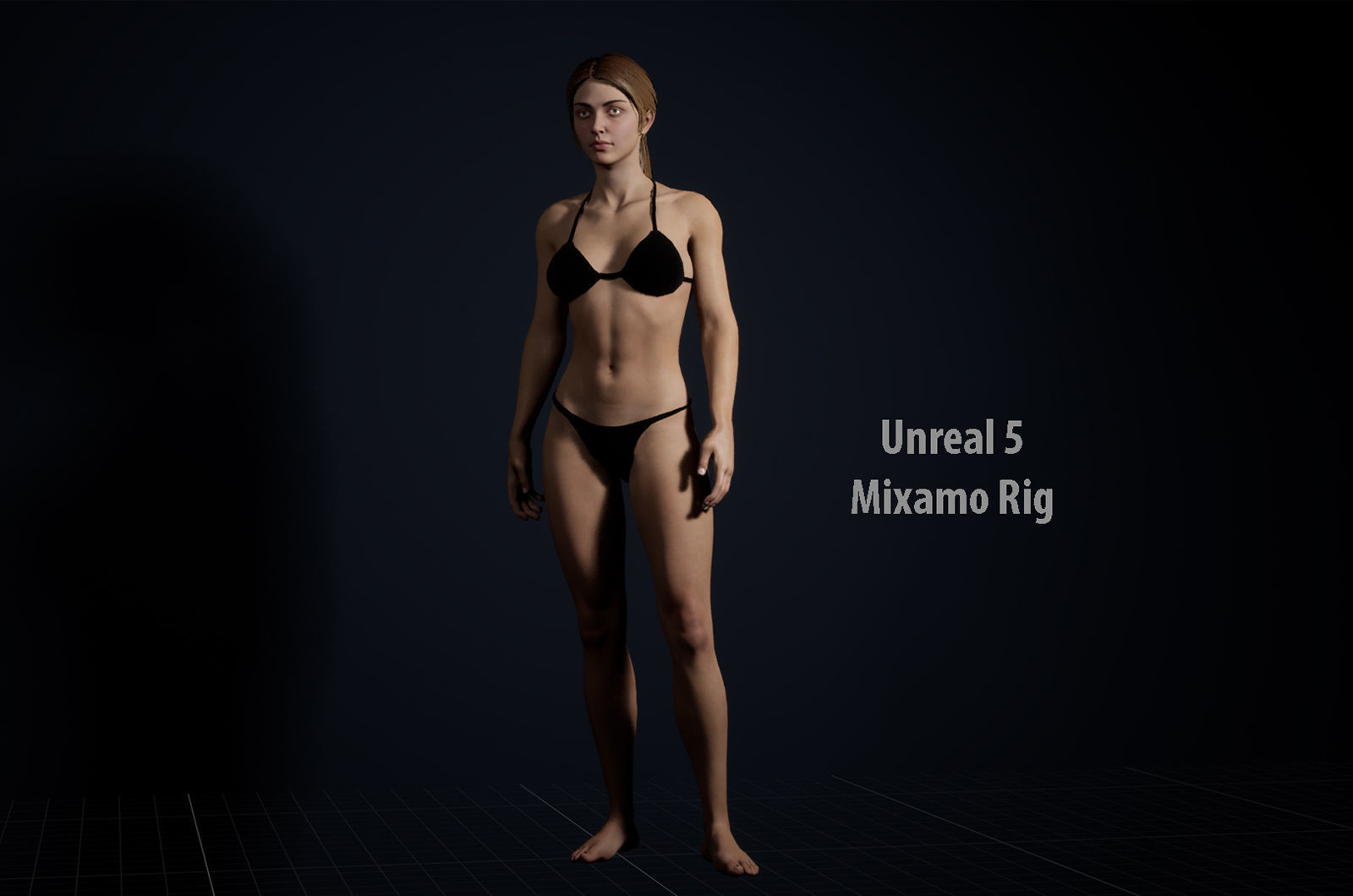Female Base Model Rig Low-poly 3D model_15