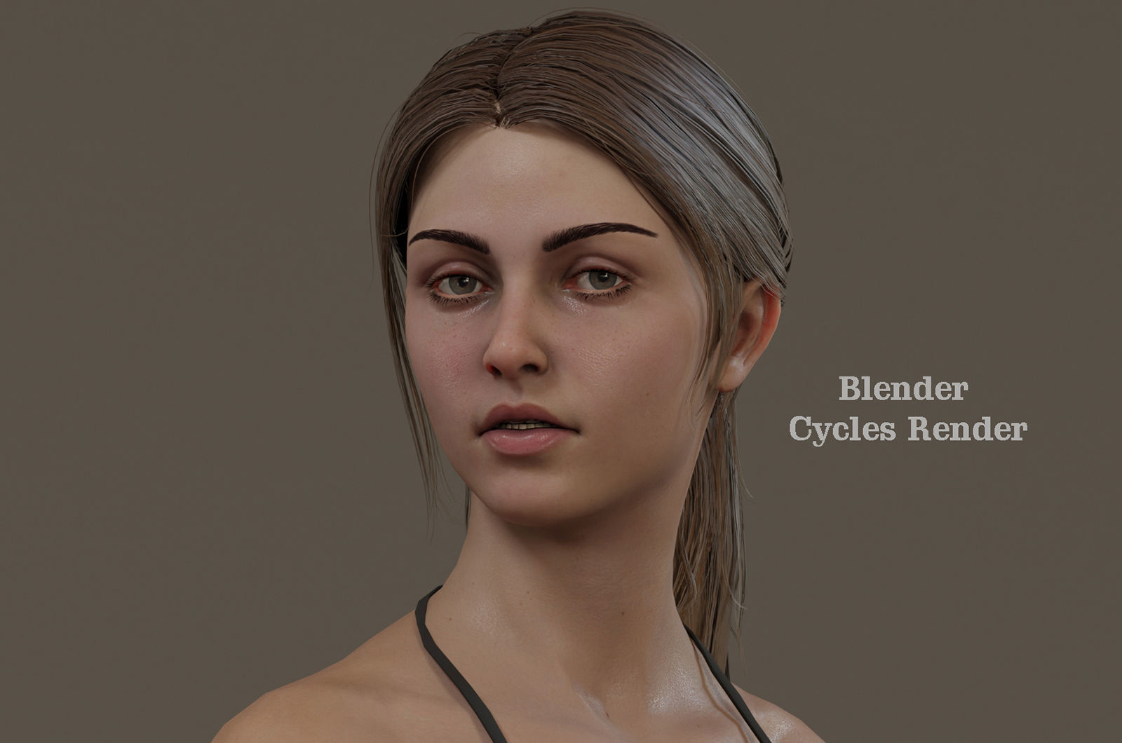 Female Base Model Rig Low-poly 3D model_12