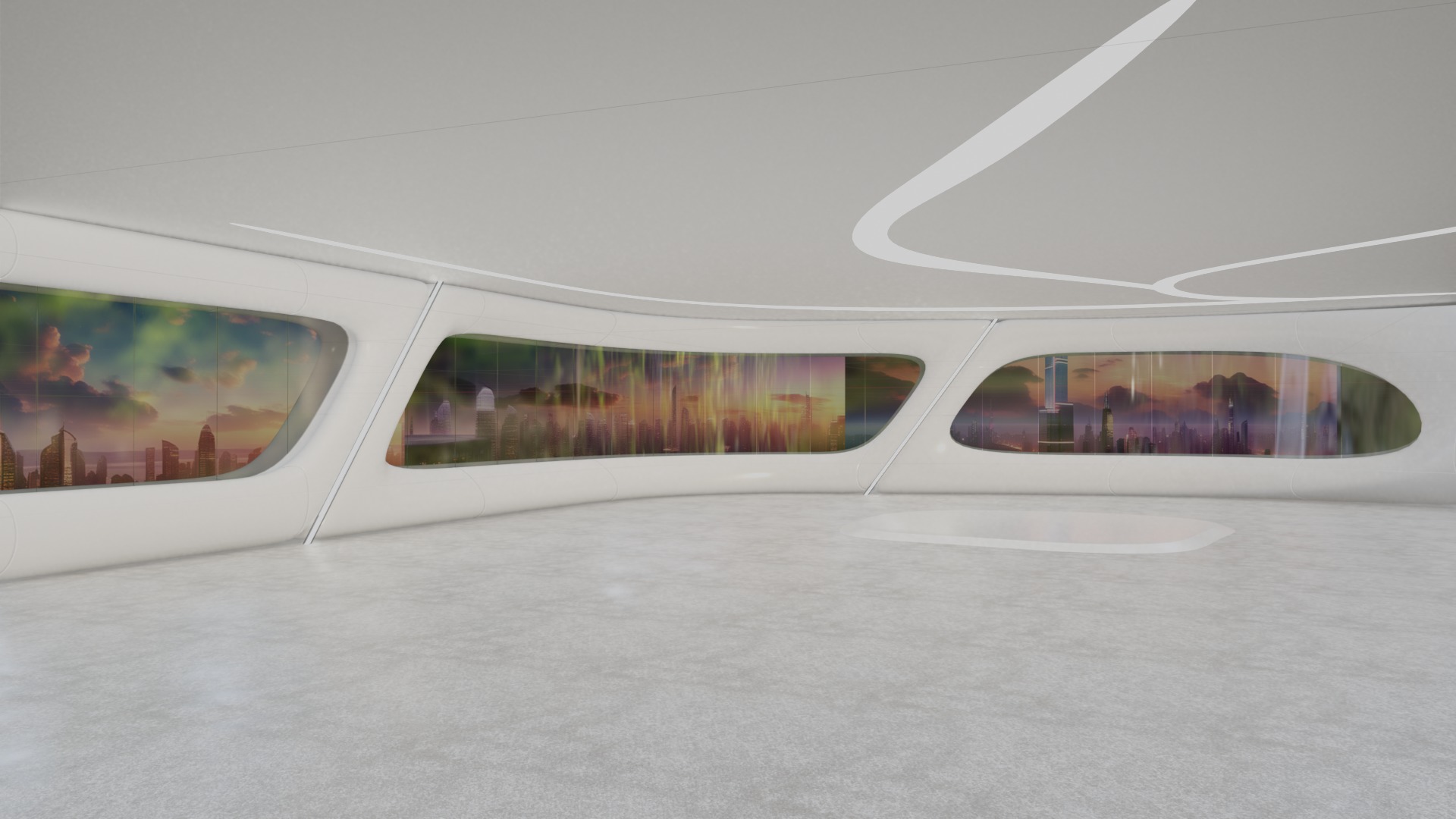 3D Sci-Fi Interior SCENE futuristic 3D model_2