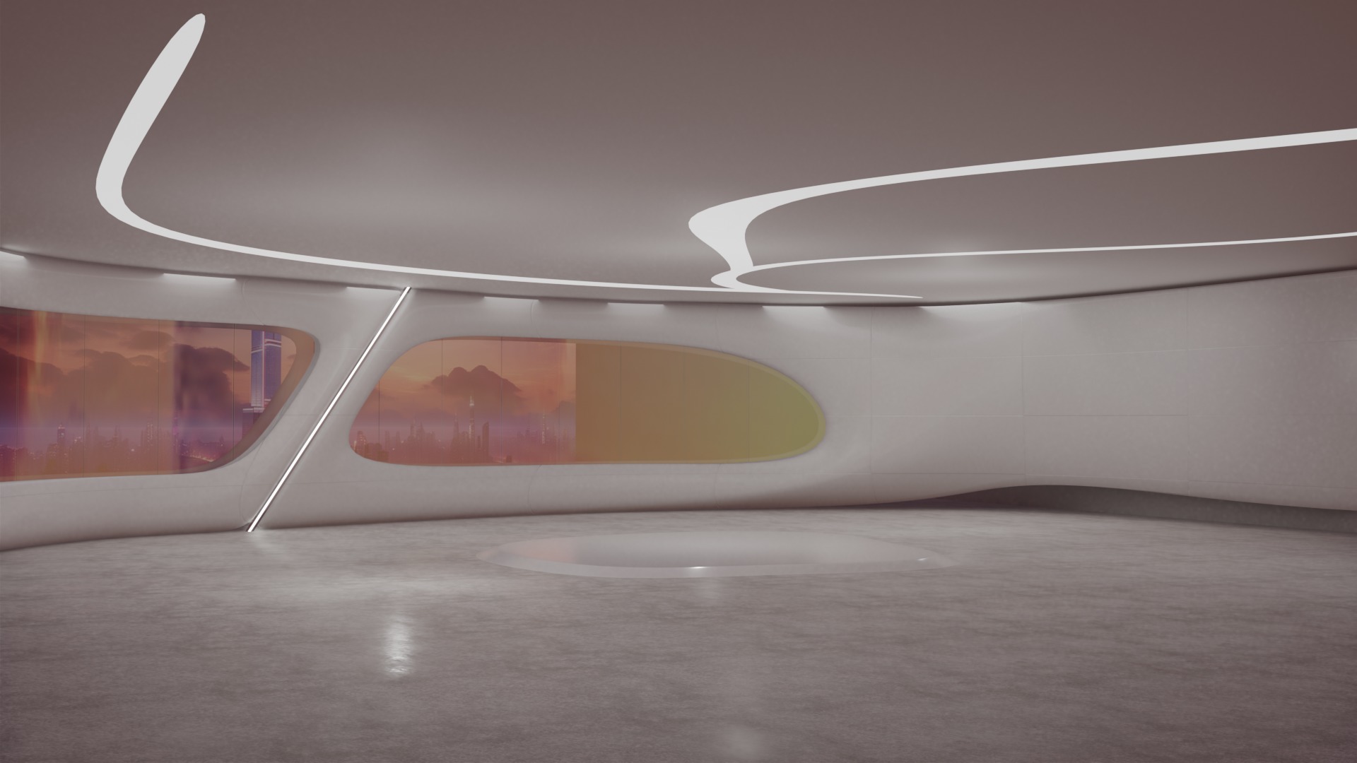 3D Sci-Fi Interior SCENE futuristic 3D model_4