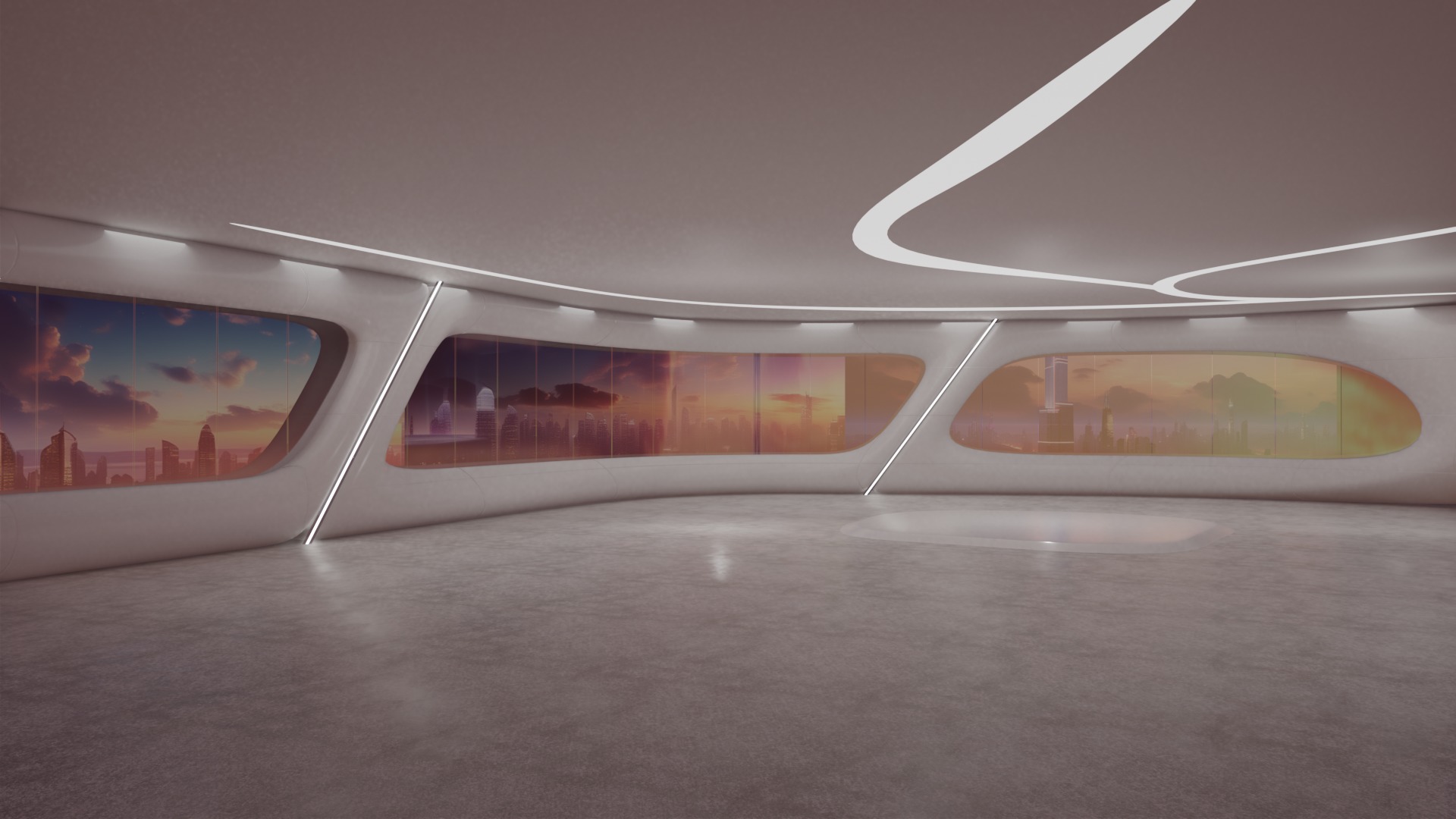 3D Sci-Fi Interior SCENE futuristic 3D model_1