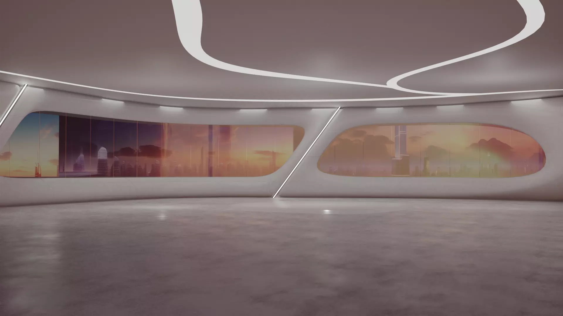 3D Sci-Fi Interior SCENE futuristic 3D model_0