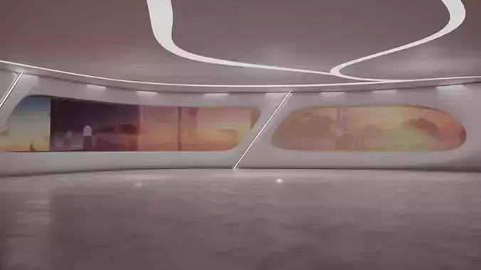 3D Sci-Fi Interior SCENE futuristic 3D model 3D Sci-Fi Interior SCENE futuristic 3D model