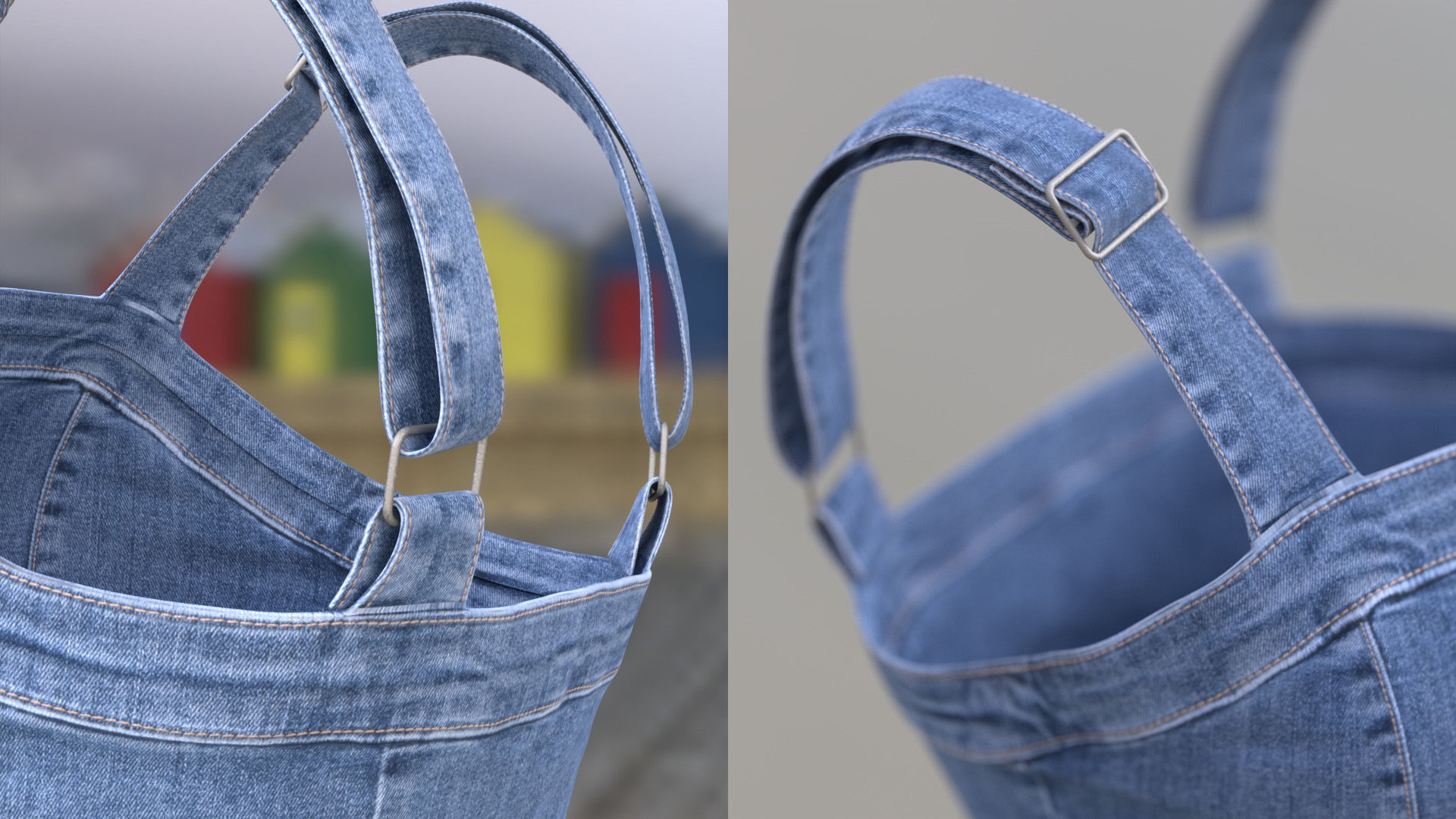 Denim Dress 99 - All MH Bodies - UE5 Skeletons - Rigged Low-poly 3D model_11