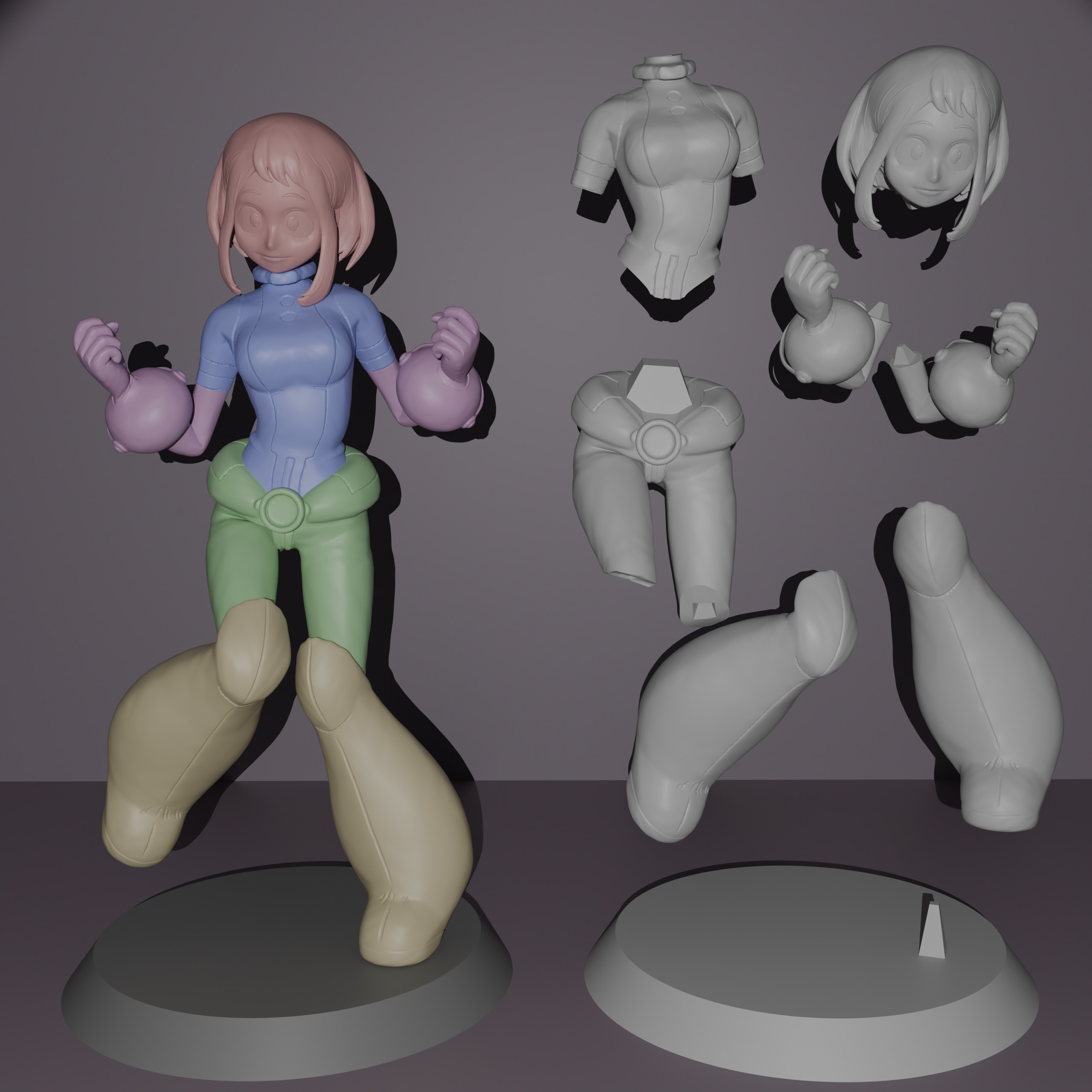 Ochaco Uraraka 3D print model_12
