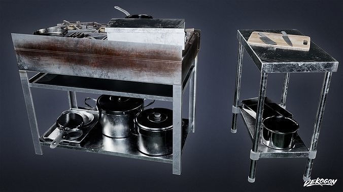 RESTAURANT - Cooking Appliance Set 02 - LOW POLY AND NANITE Low-poly 3D model 3