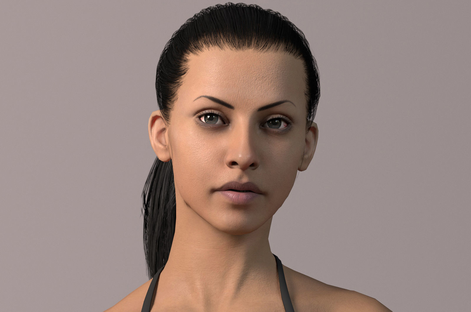 Female Base Model Rig Low-poly 3D model_9