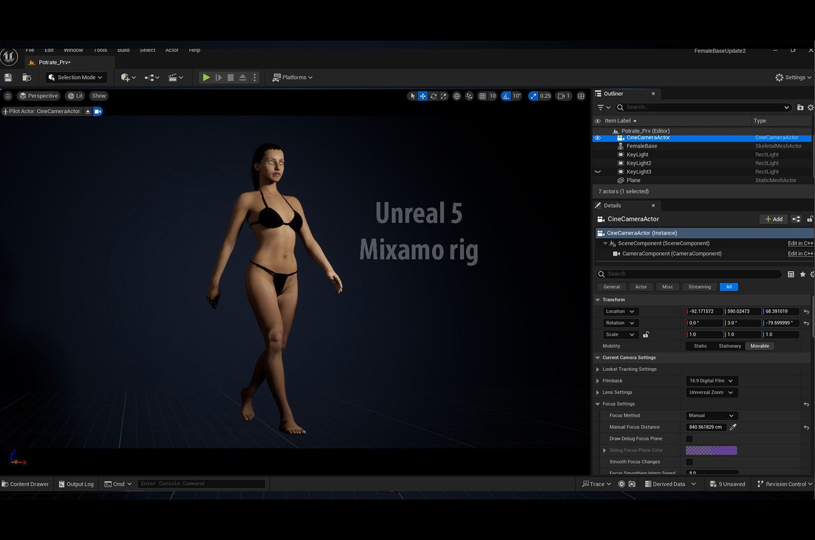 Female Base Model Rig Low-poly 3D model_21