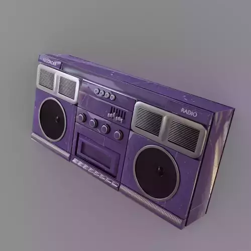 Radio 3D Retro Boombox Cassette Player 3D model