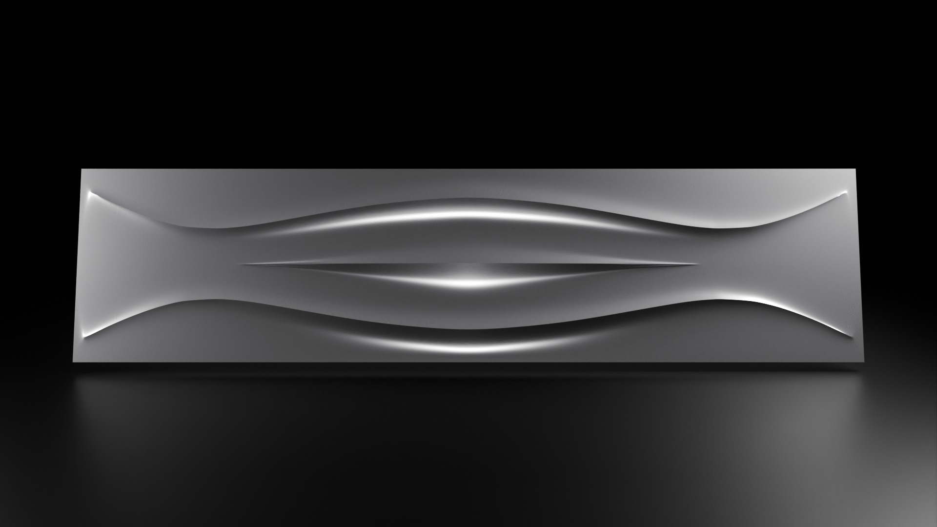 Sharp Front Panel Bas-Relief 3D Mesh for TV Stands 3D print model_1