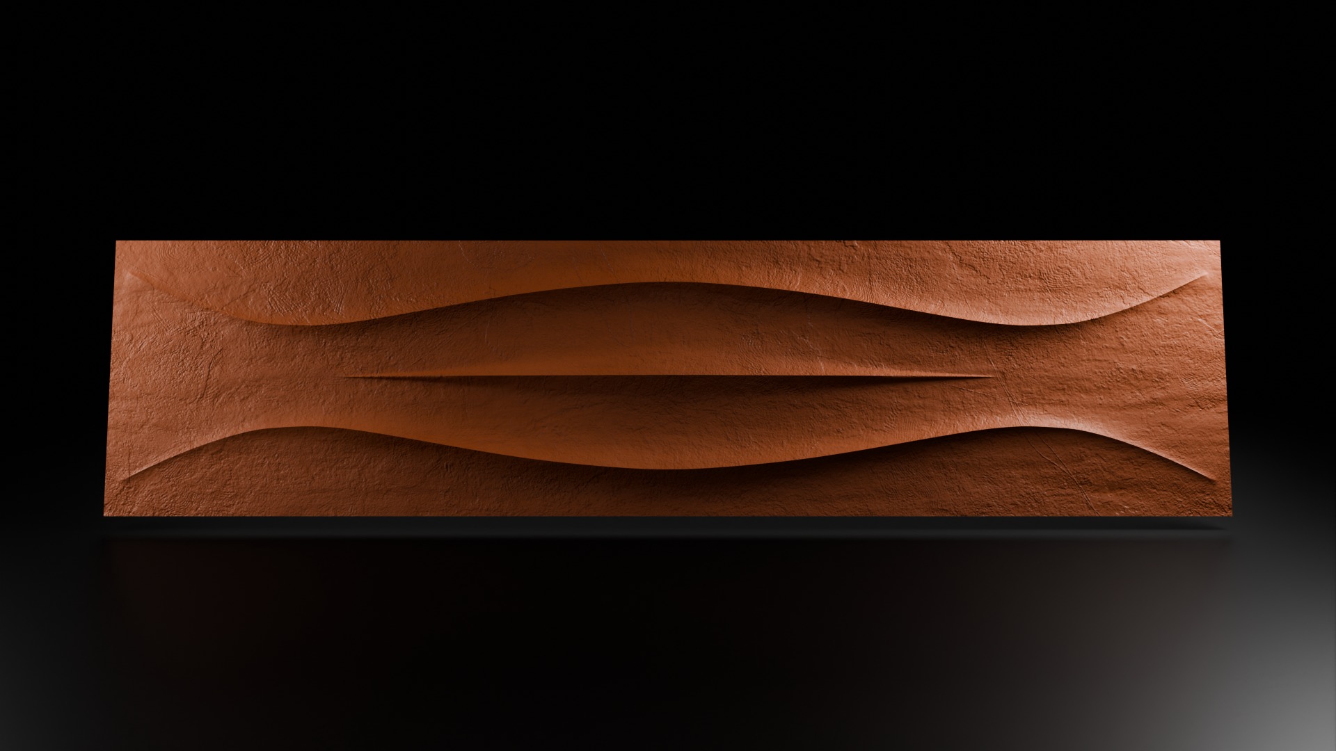 Sharp Front Panel Bas-Relief 3D Mesh for TV Stands 3D print model_2