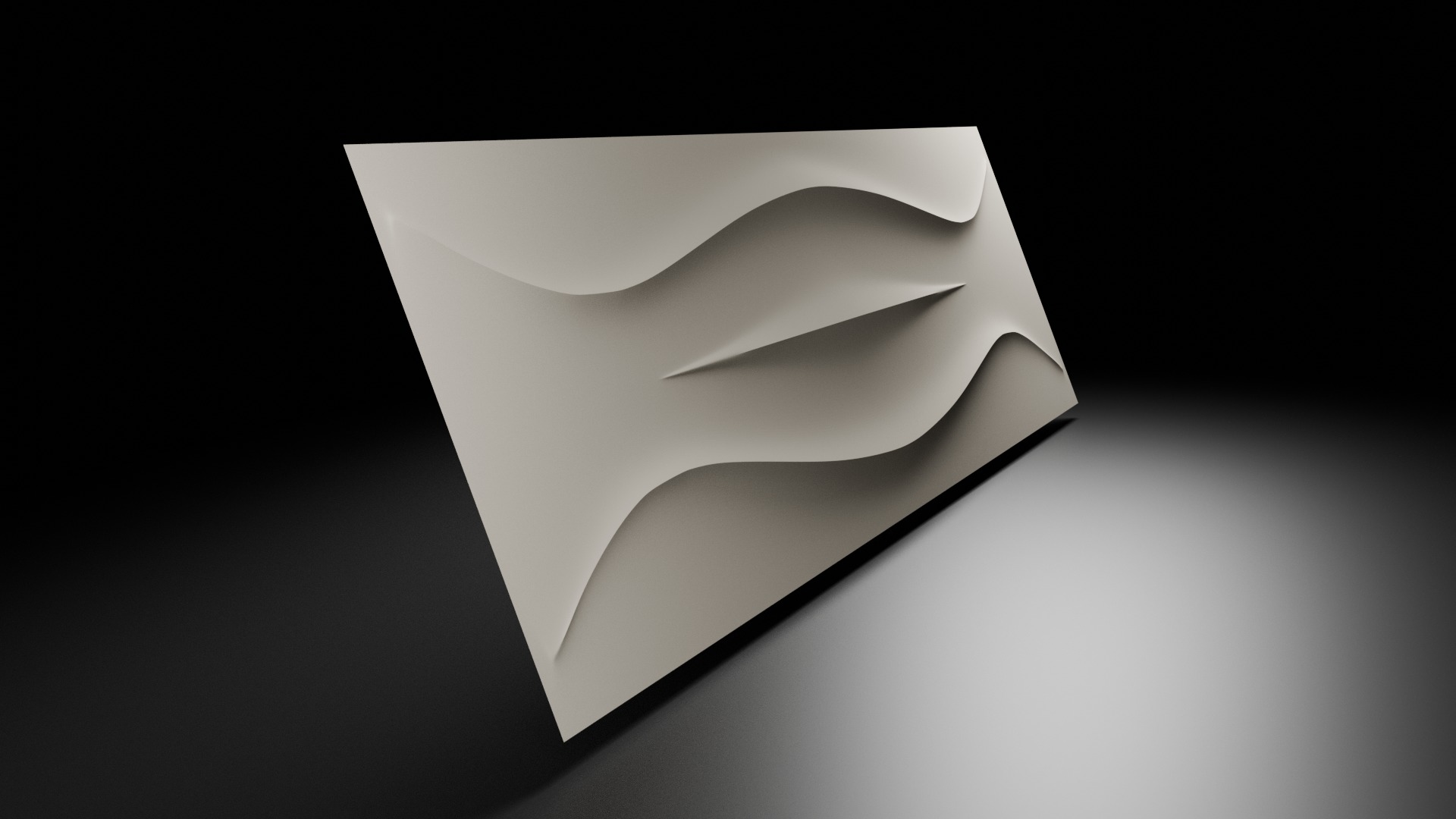 Sharp Front Panel Bas-Relief 3D Mesh for TV Stands 3D print model_5