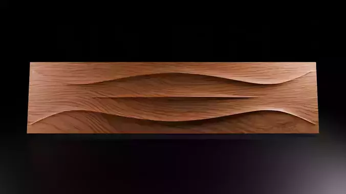 Sharp Front Panel Bas-Relief 3D Mesh for TV Stands 3D print model