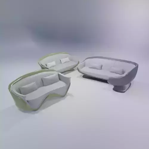 Modern sofa Futuristic Interior 3D model