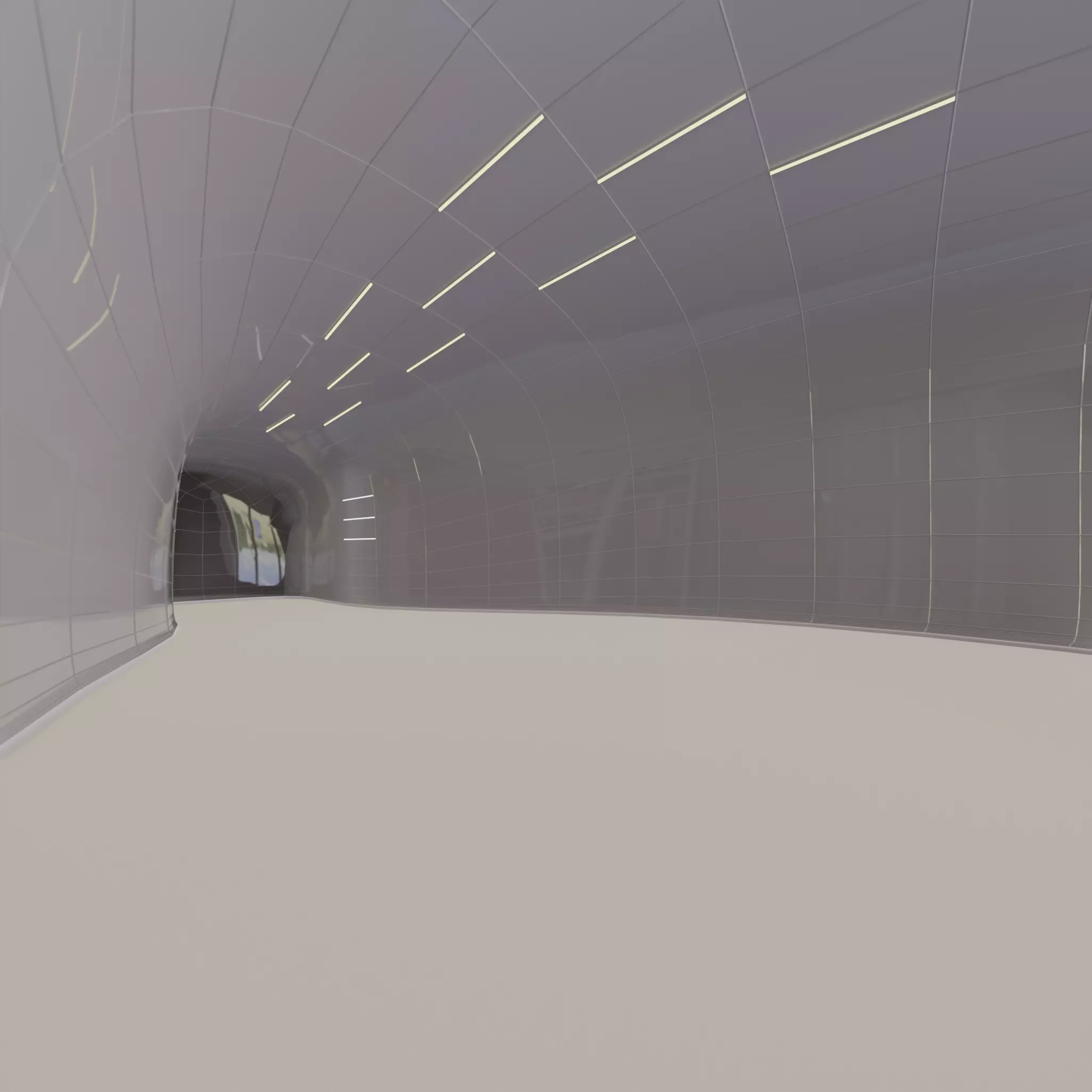 Futuristic Exbition interior hALL 3D model