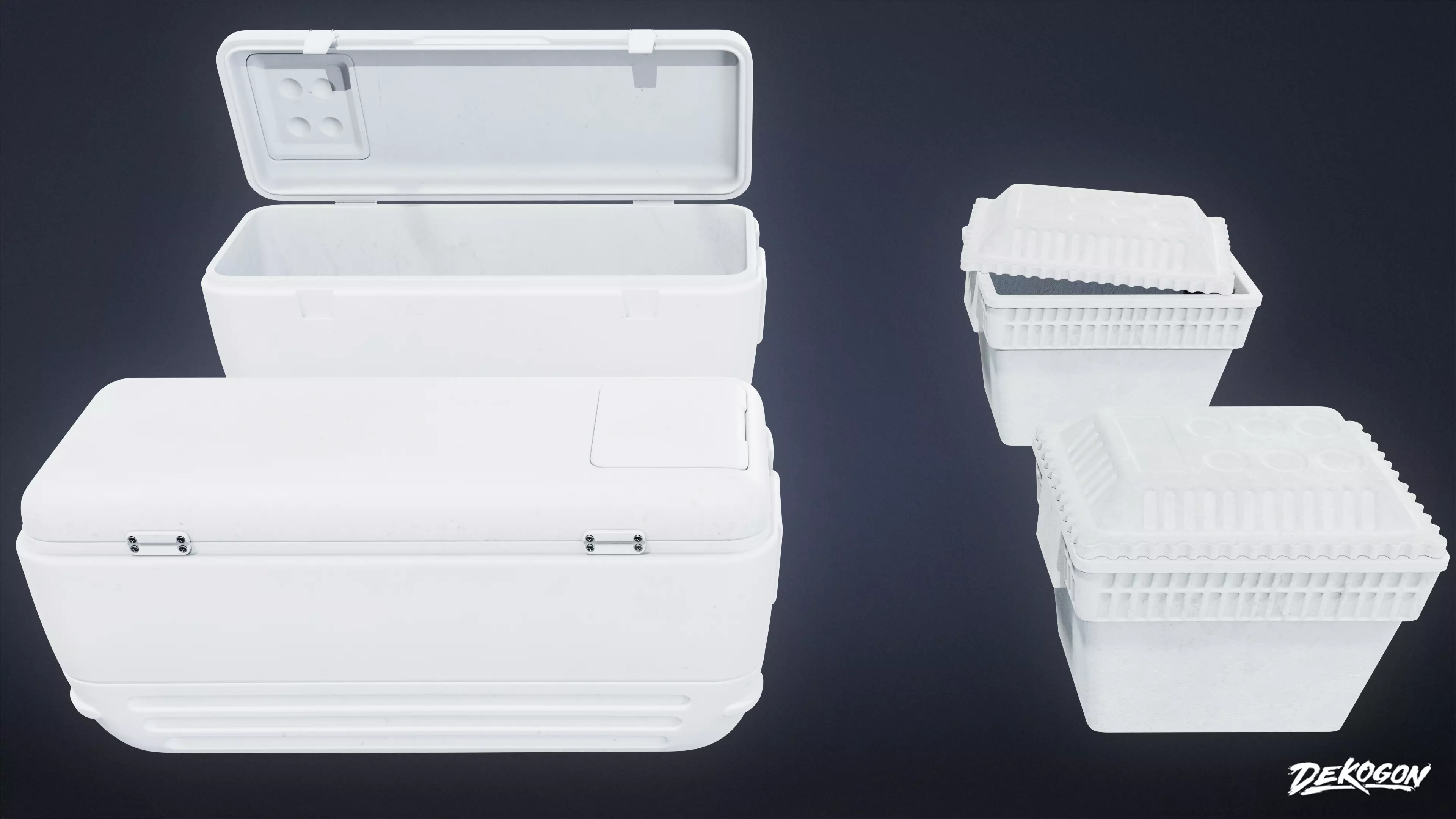 RESTAURANT - Cooler Set 03 - LOW POLY AND NANITE Low-poly 3D model