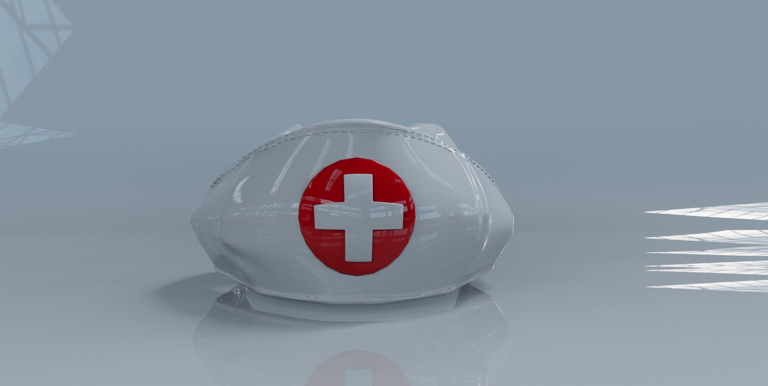 Nurse cap fbx Low-poly 3D model_2