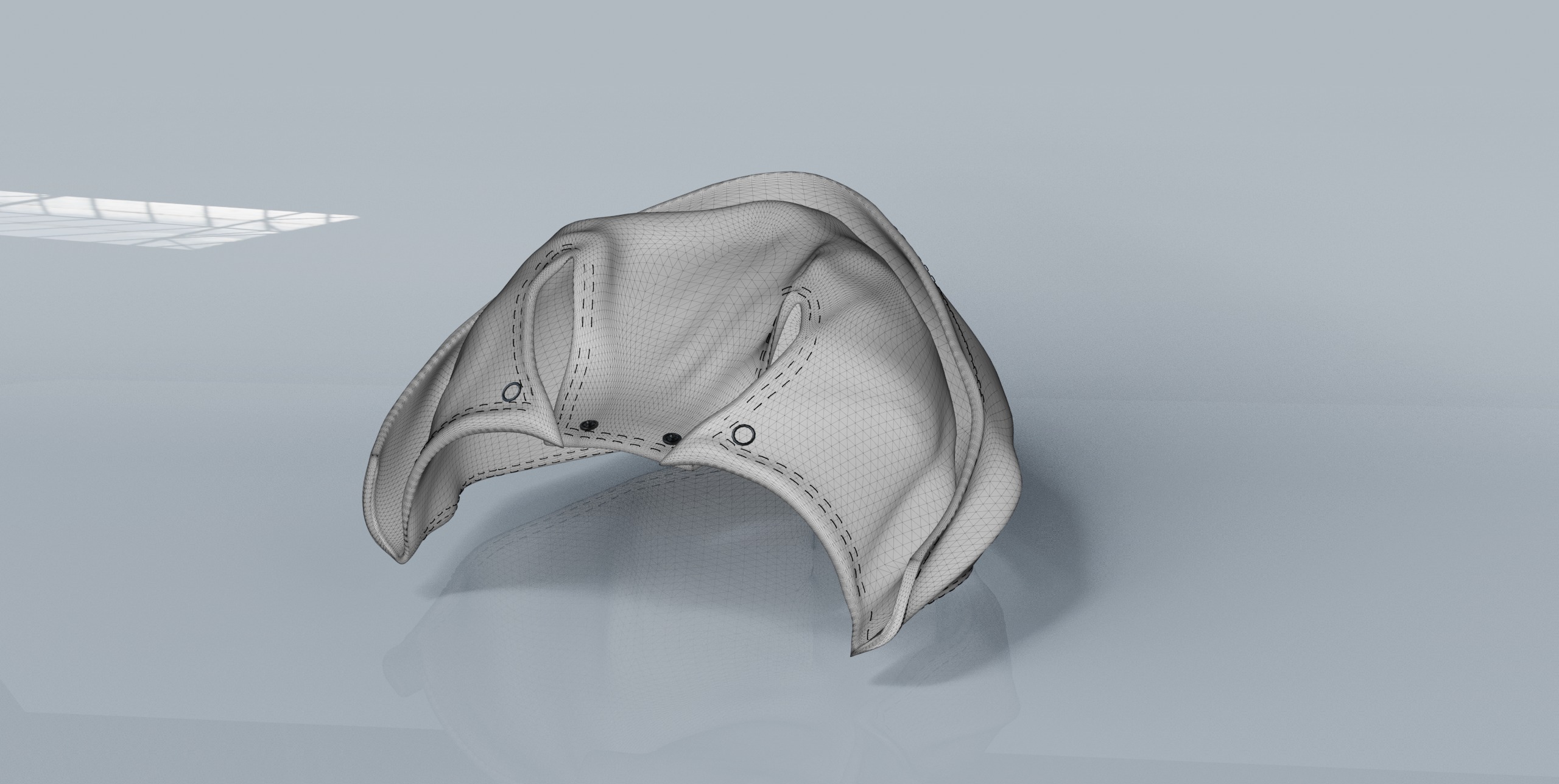Nurse cap fbx Low-poly 3D model_4