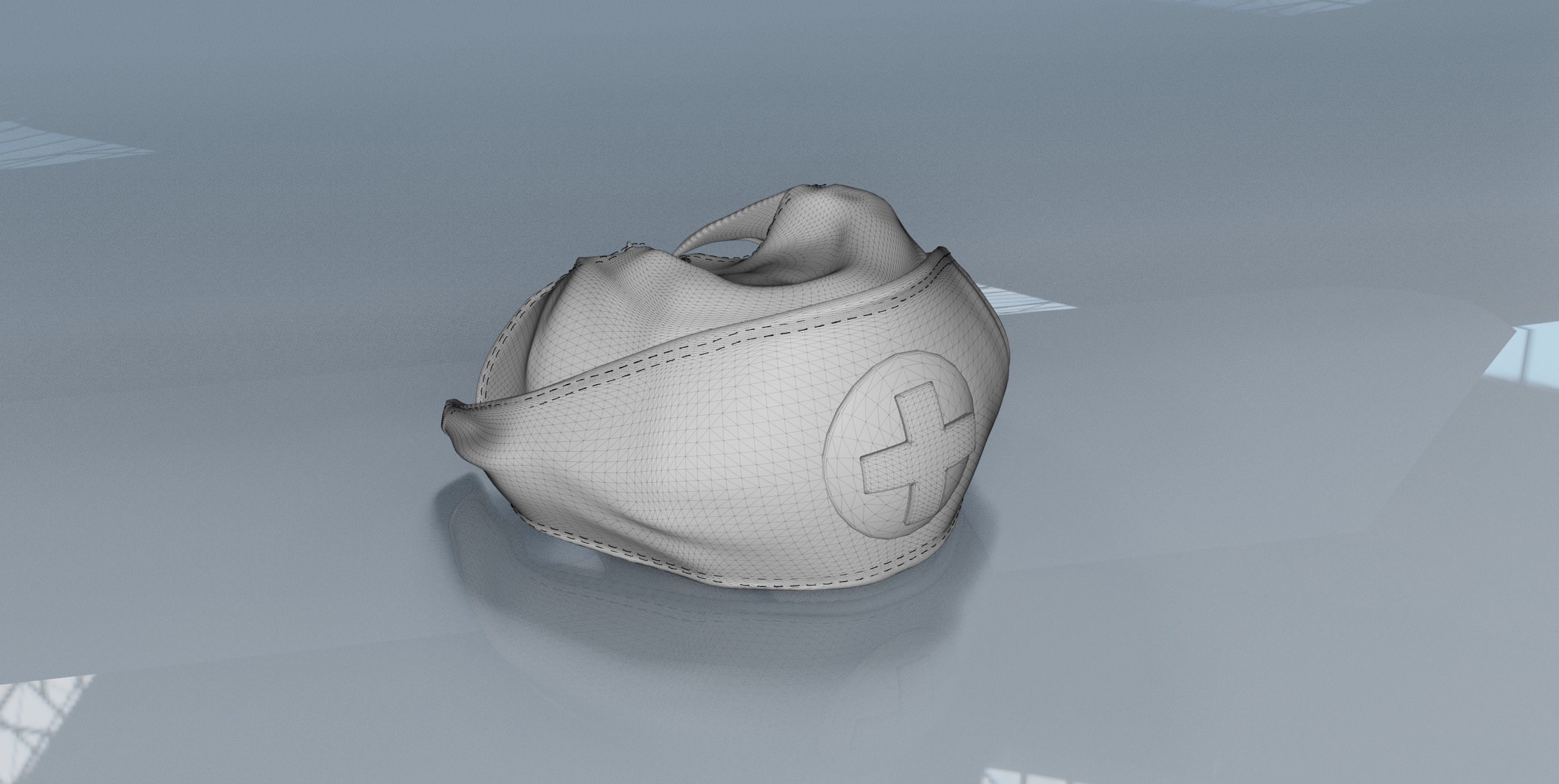 Nurse cap fbx Low-poly 3D model_5
