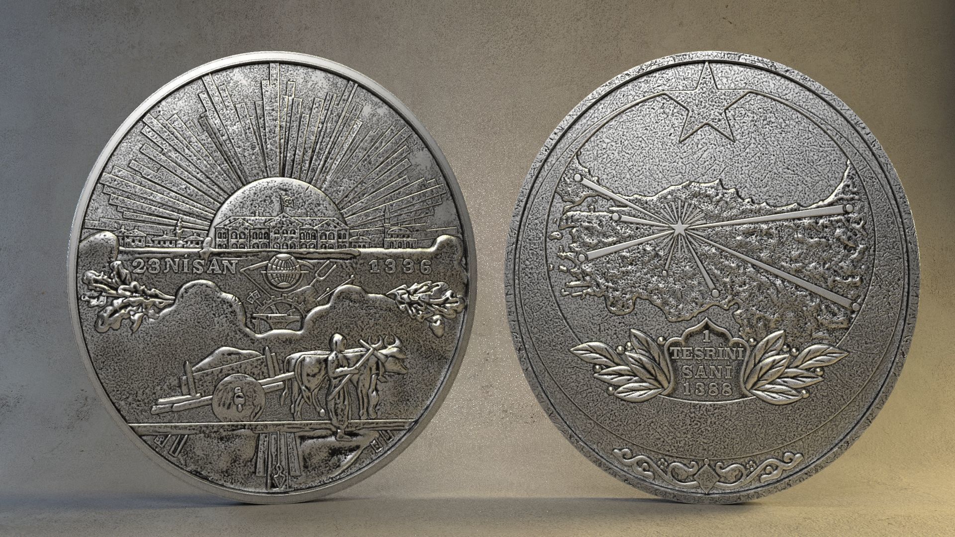 Turkiye Medal of Honor - Medal of Independence 3D print model_10