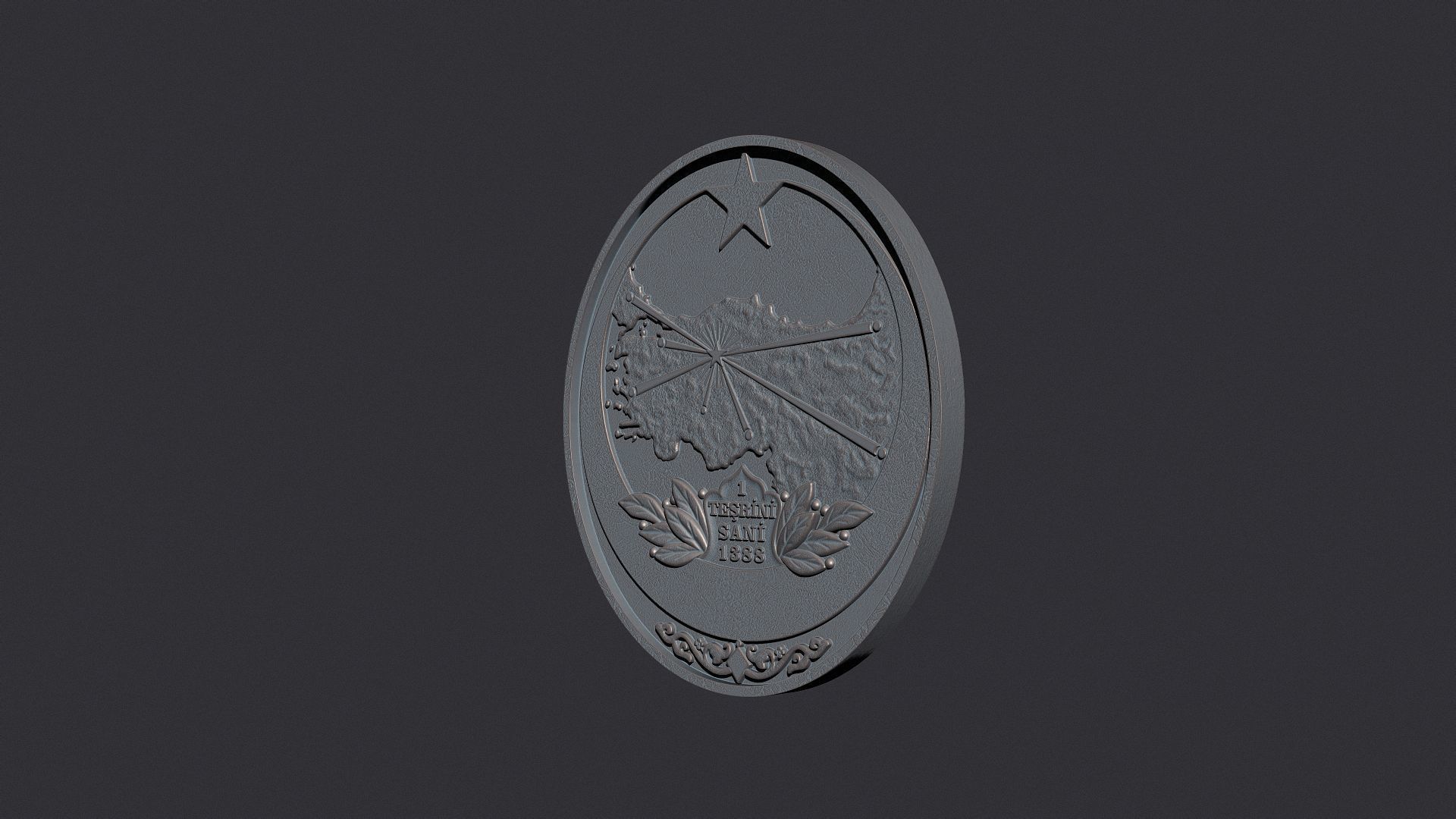 Turkiye Medal of Honor - Medal of Independence 3D print model_4