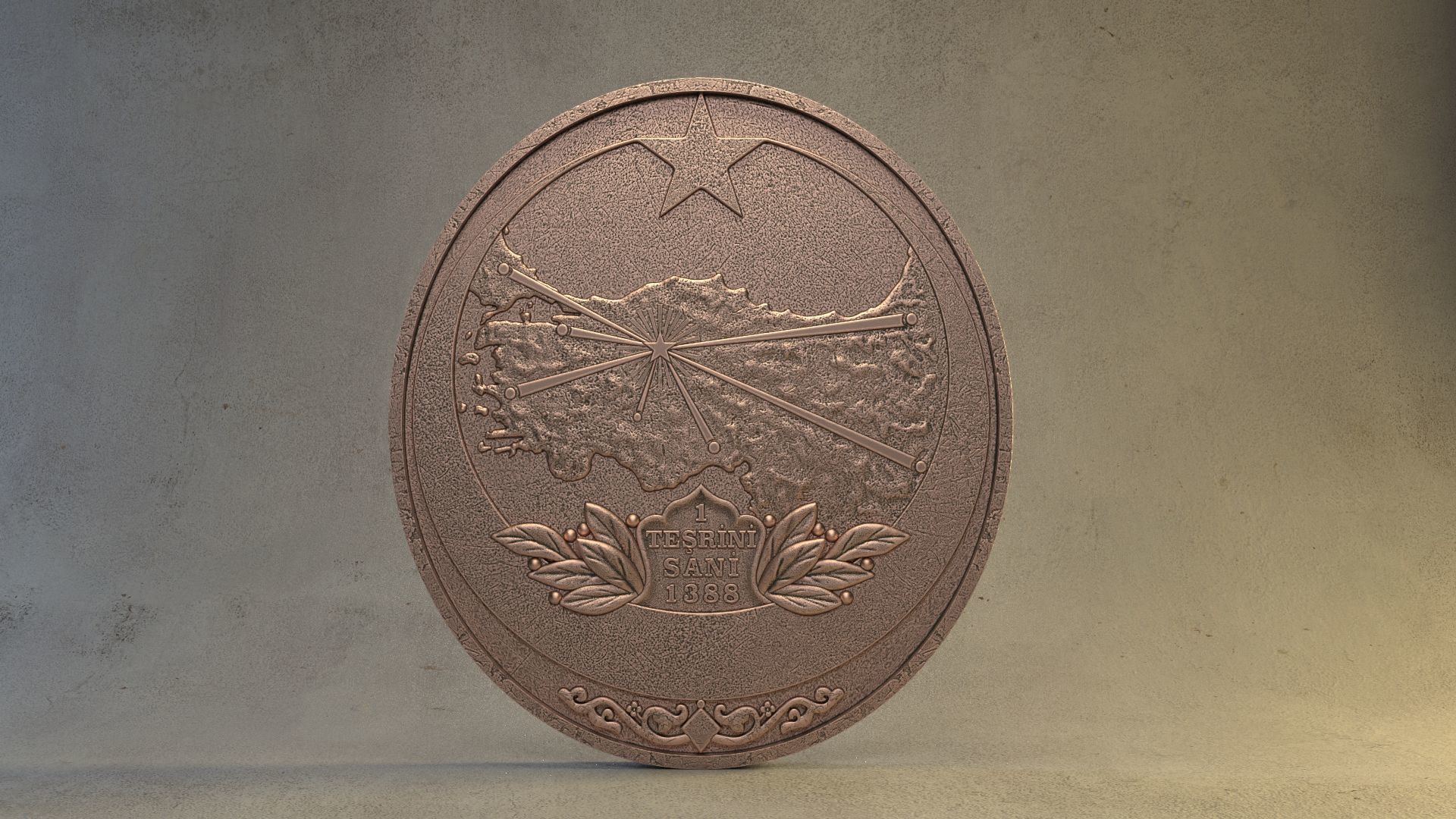 Turkiye Medal of Honor - Medal of Independence 3D print model_1