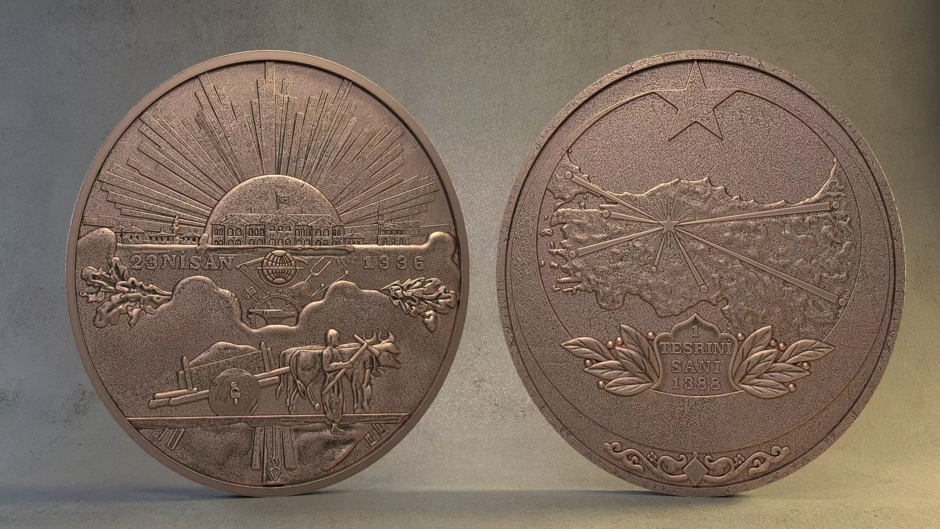 Turkiye Medal of Honor - Medal of Independence 3D print model_0