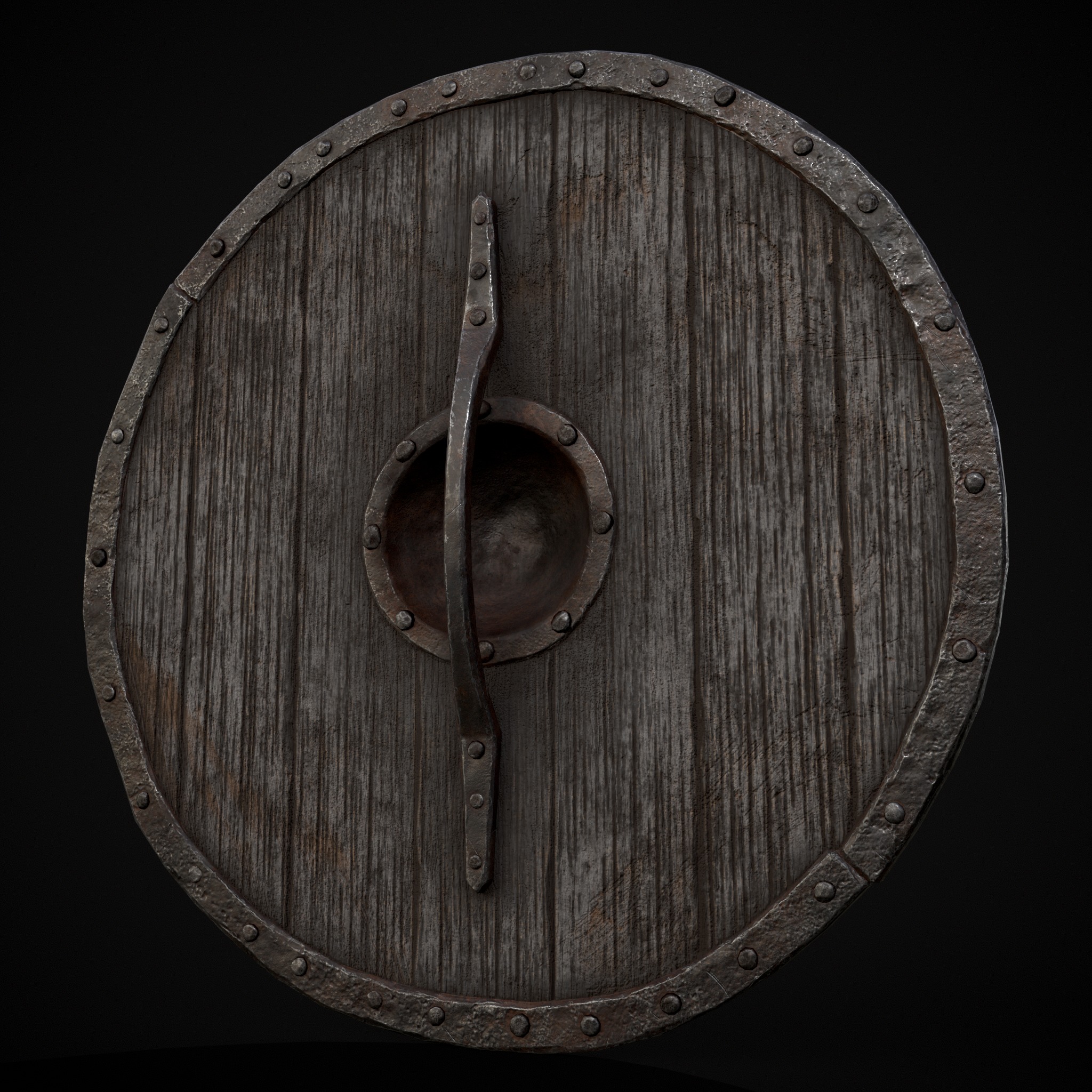 Viking War Shield GW Low-poly 3D model_17