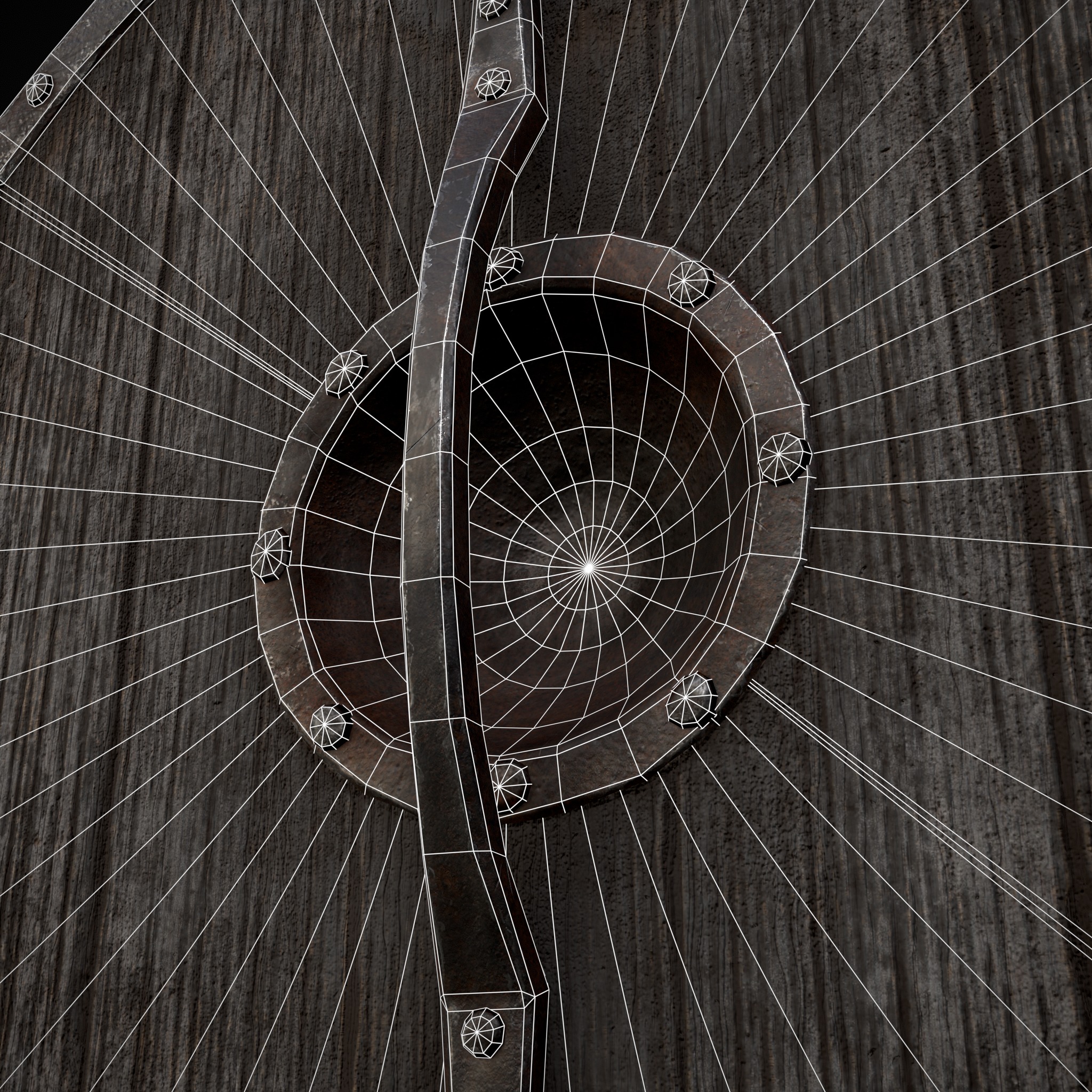 Viking War Shield GW Low-poly 3D model_16