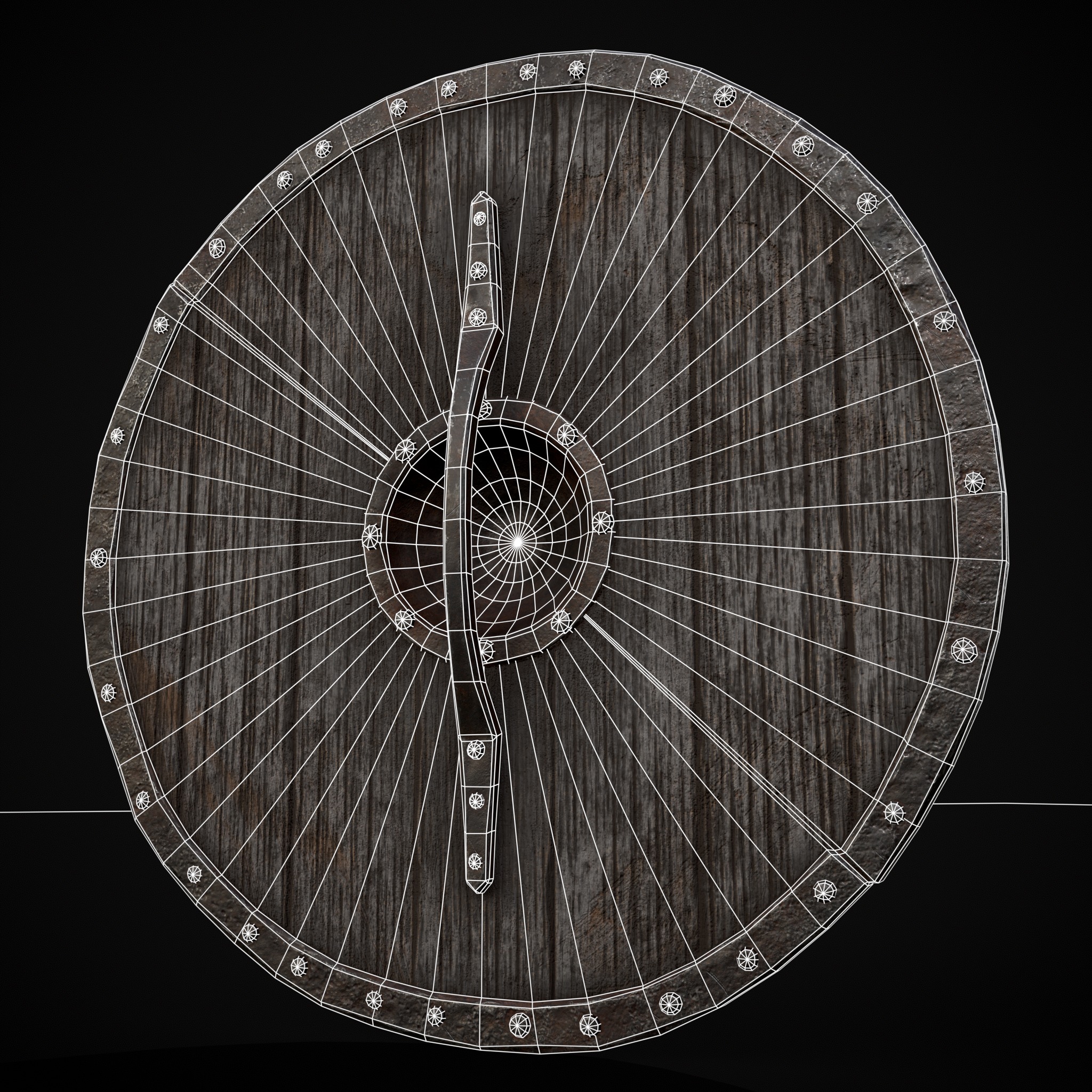 Viking War Shield GW Low-poly 3D model_18