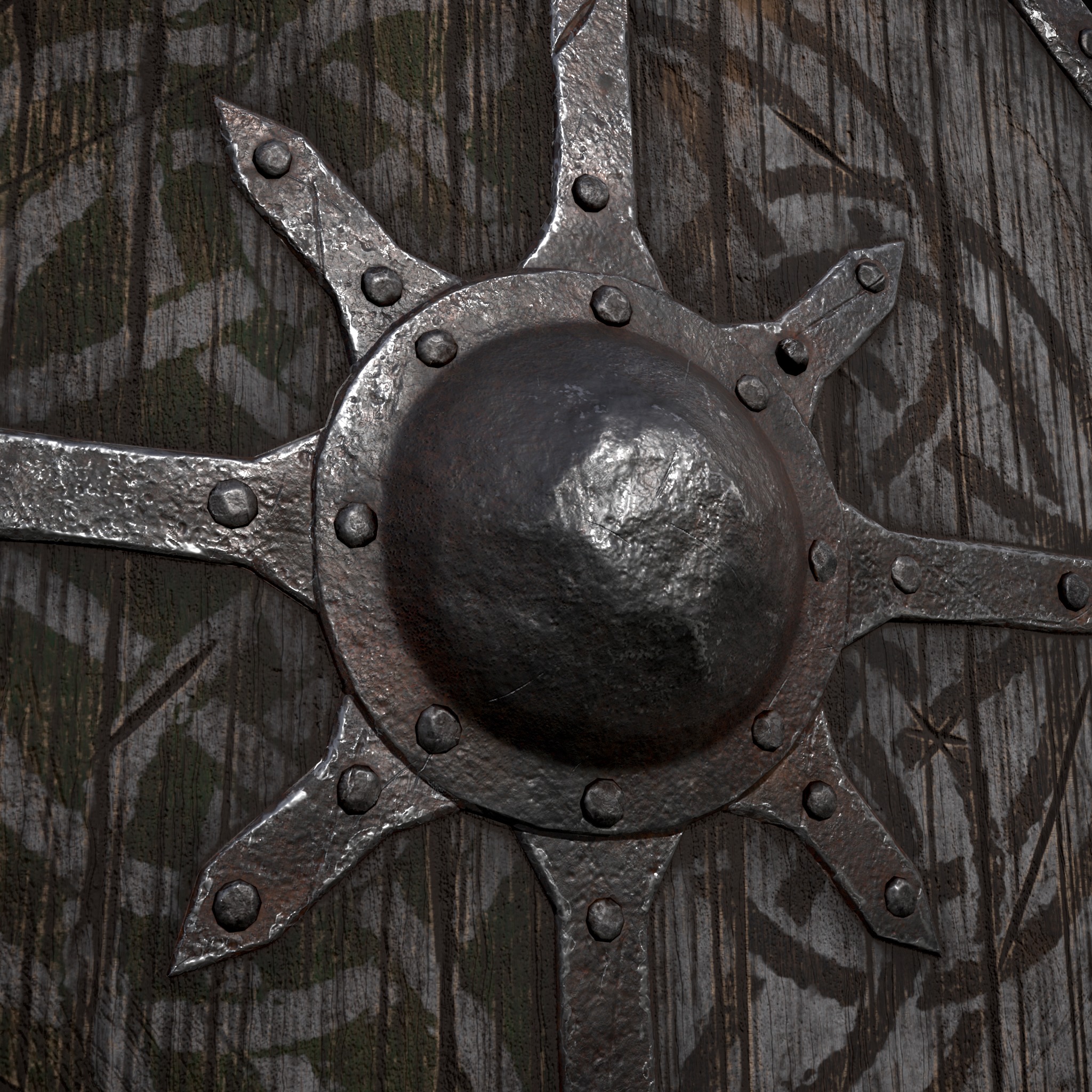 Viking War Shield GW Low-poly 3D model_13