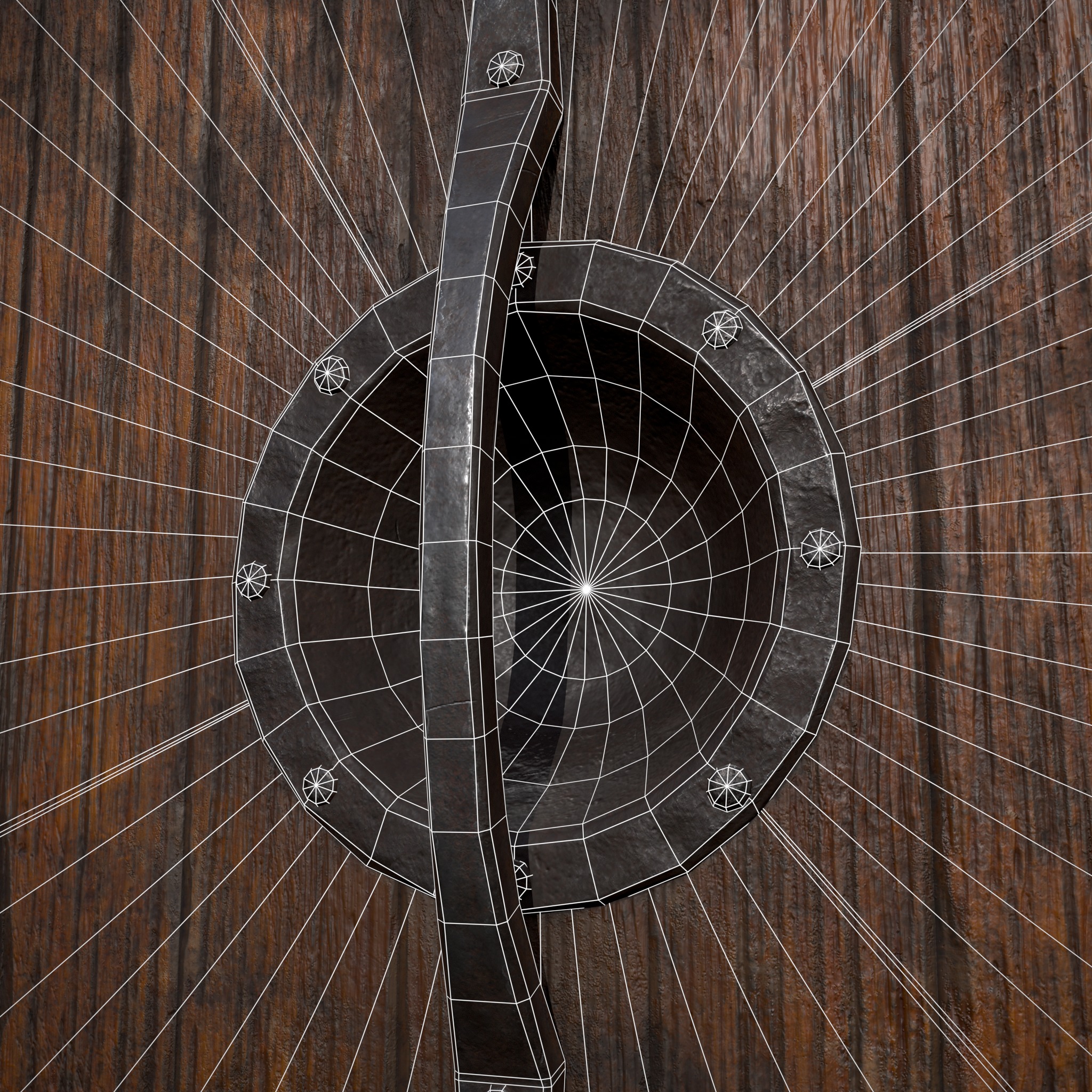 Viking War Shield YB Low-poly 3D model_6