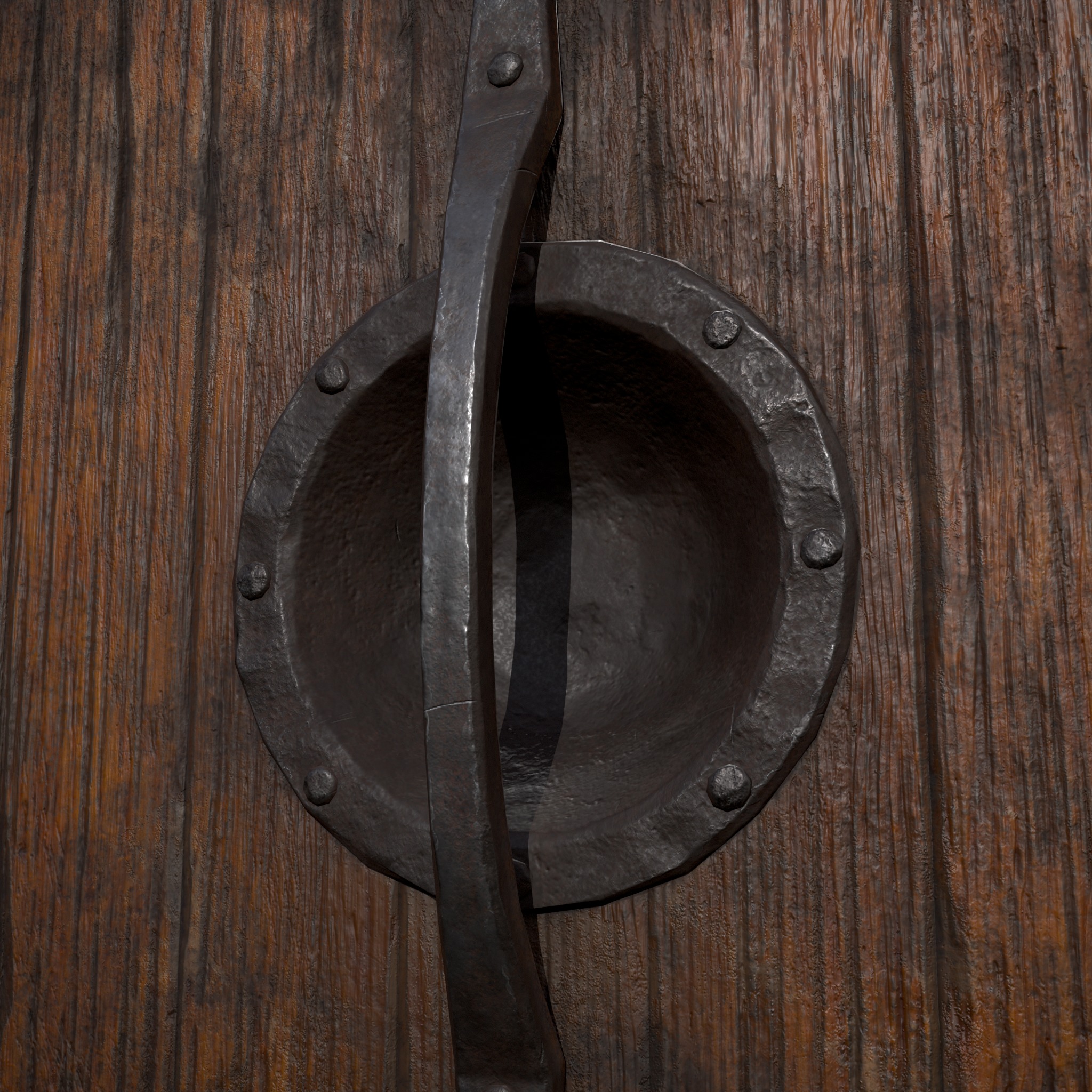 Viking War Shield YB Low-poly 3D model_5