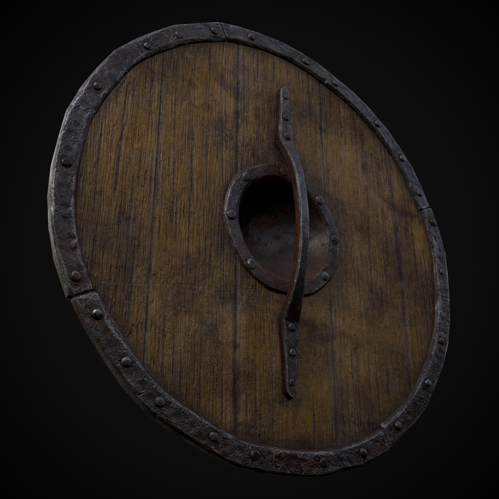 Viking War Shield YR Low-poly 3D model_15