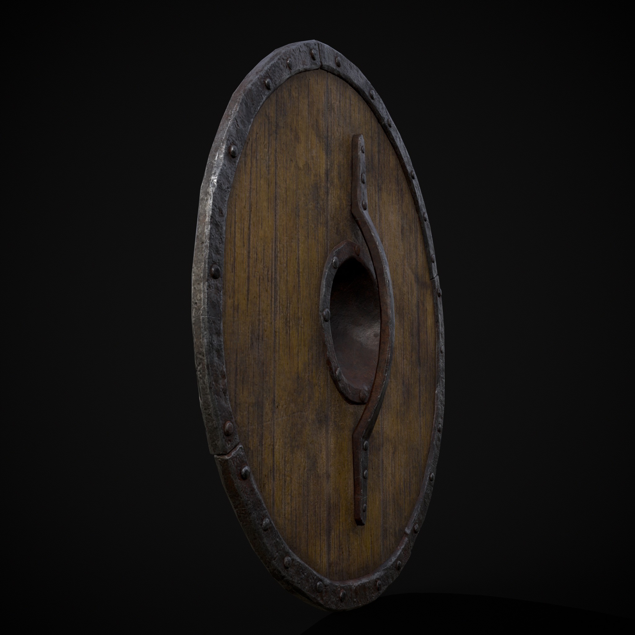 Viking War Shield YR Low-poly 3D model_19