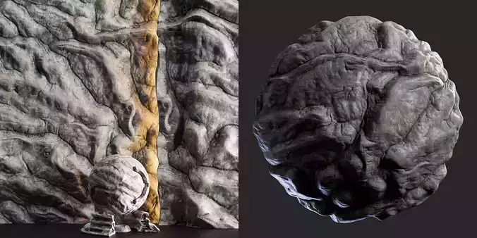 H111 Rock Cliff - PBR - 4K - Seamless - SBSAR